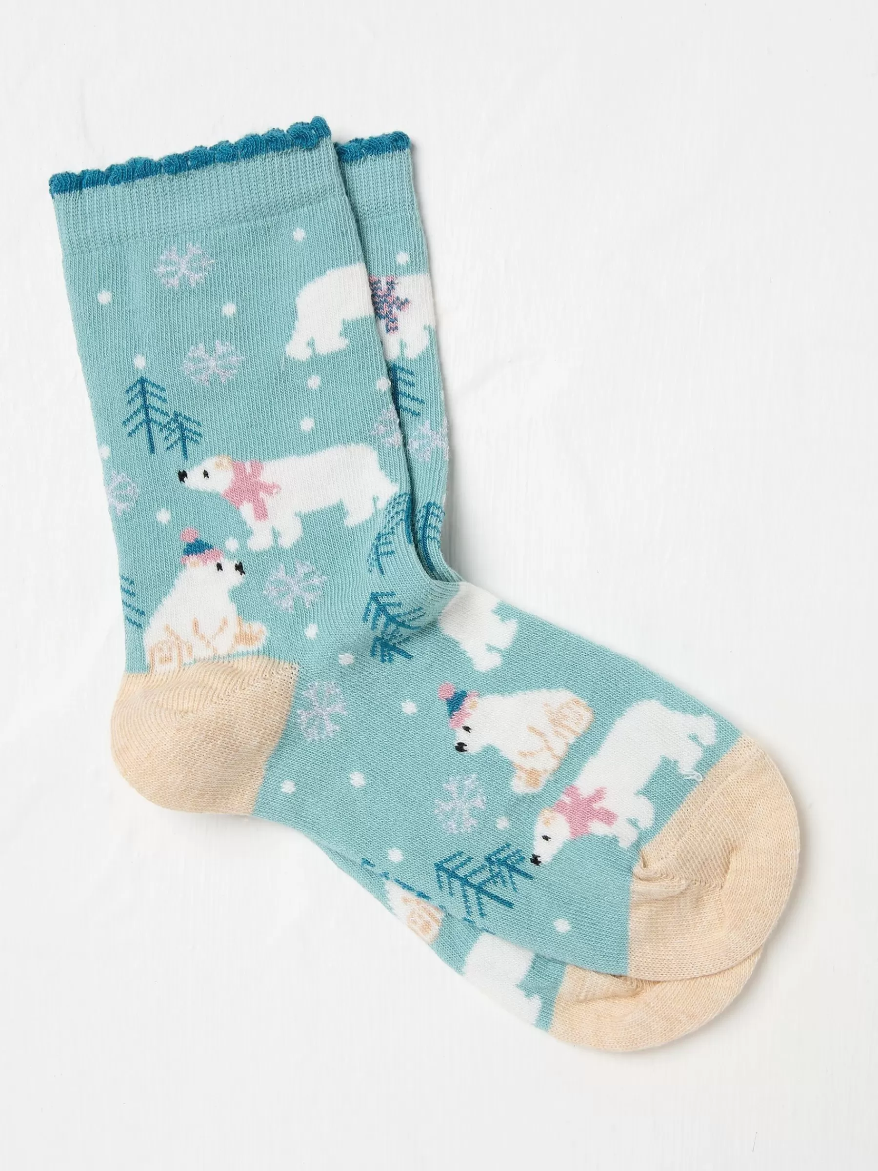 Polar Bear Socks 1 Pack*FatFace Clearance