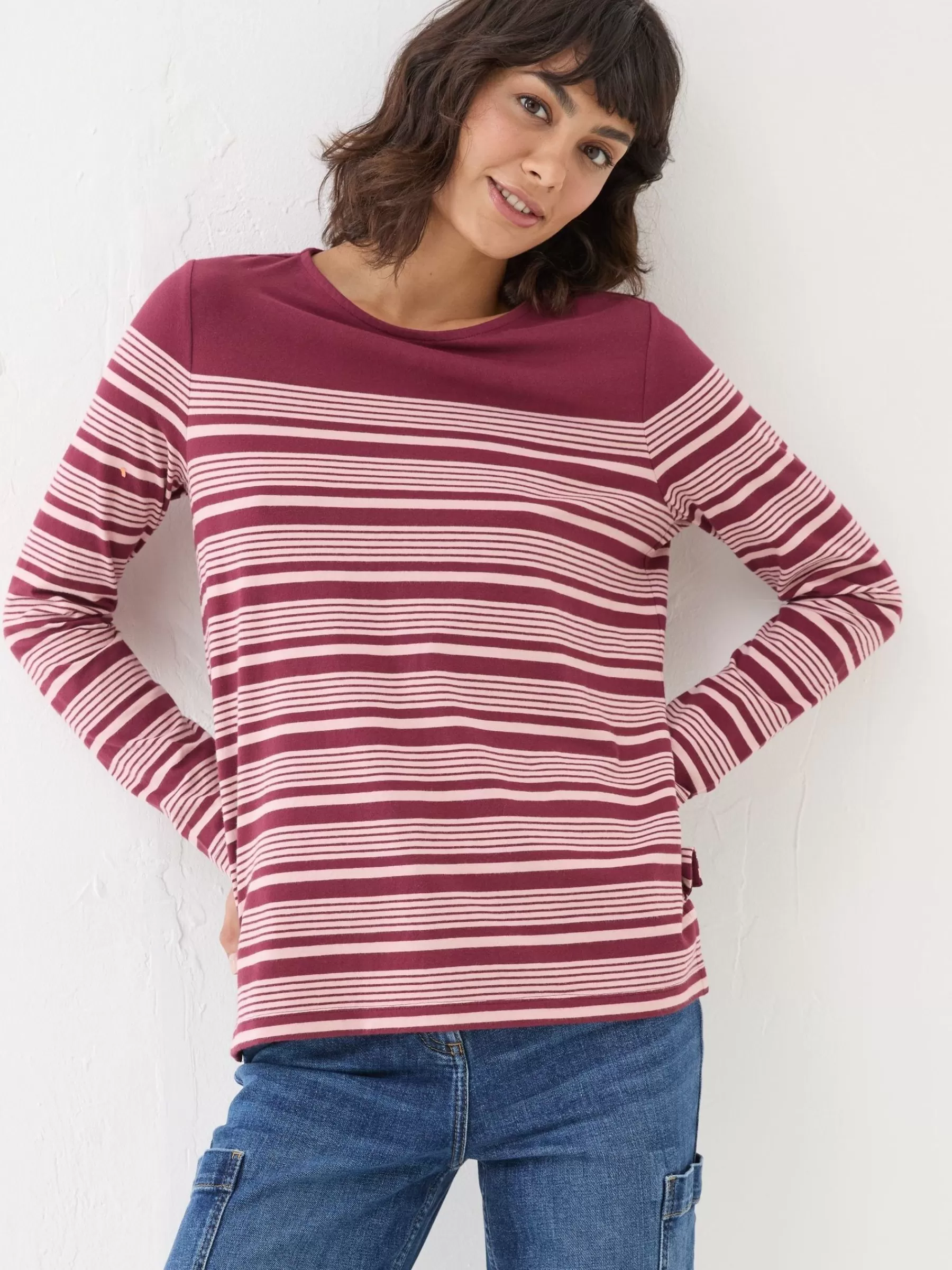 Bex Stripe Button Back Top*FatFace Online