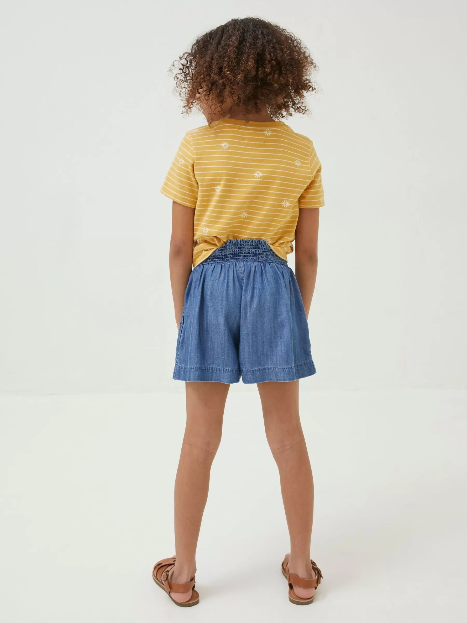 Embroidered Chambray Flippy Shorts*FatFace Sale