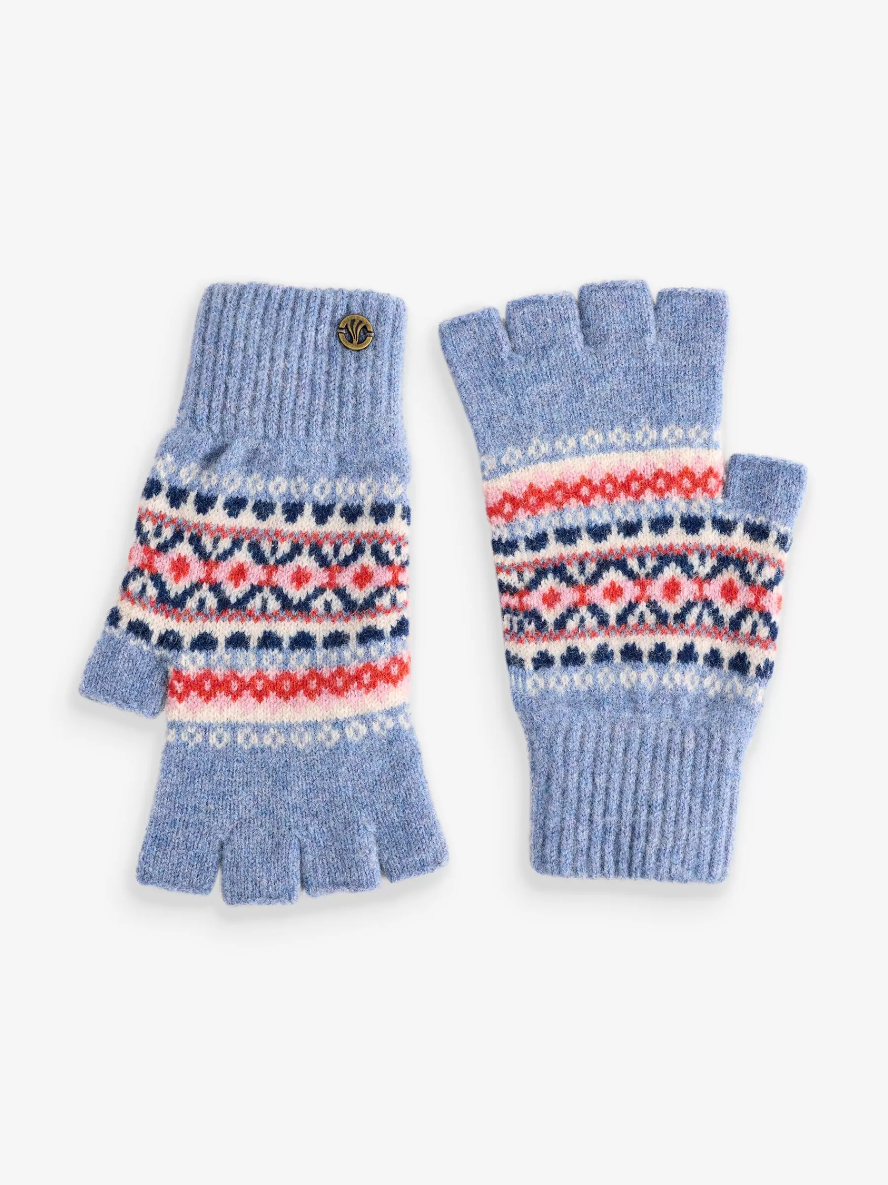 Lambswool Fairisle Fingerless Gloves*FatFace Sale