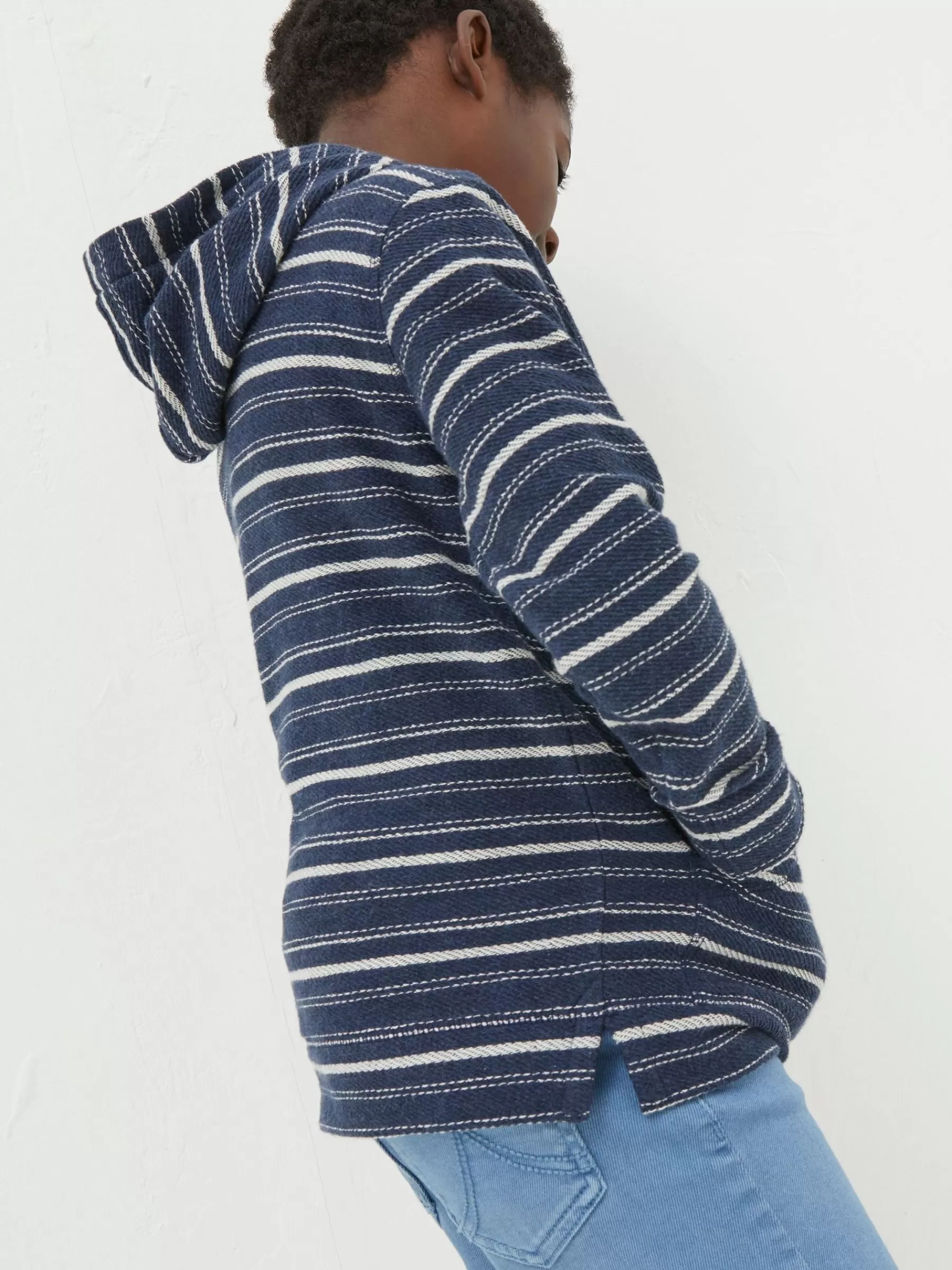 Texture Stripe Popover Hoodie*FatFace Best Sale