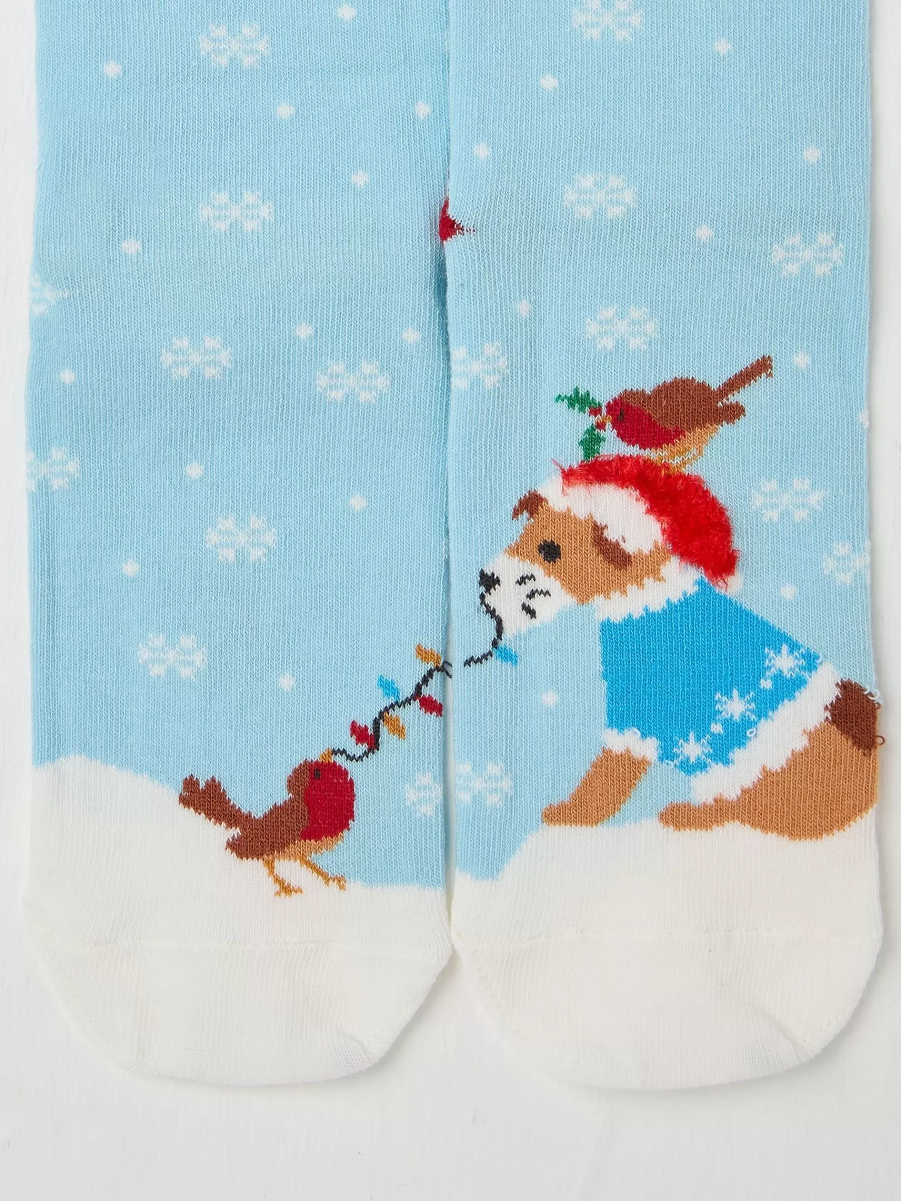 Womens Dog And Robin Socks 1 Pack*FatFace Shop