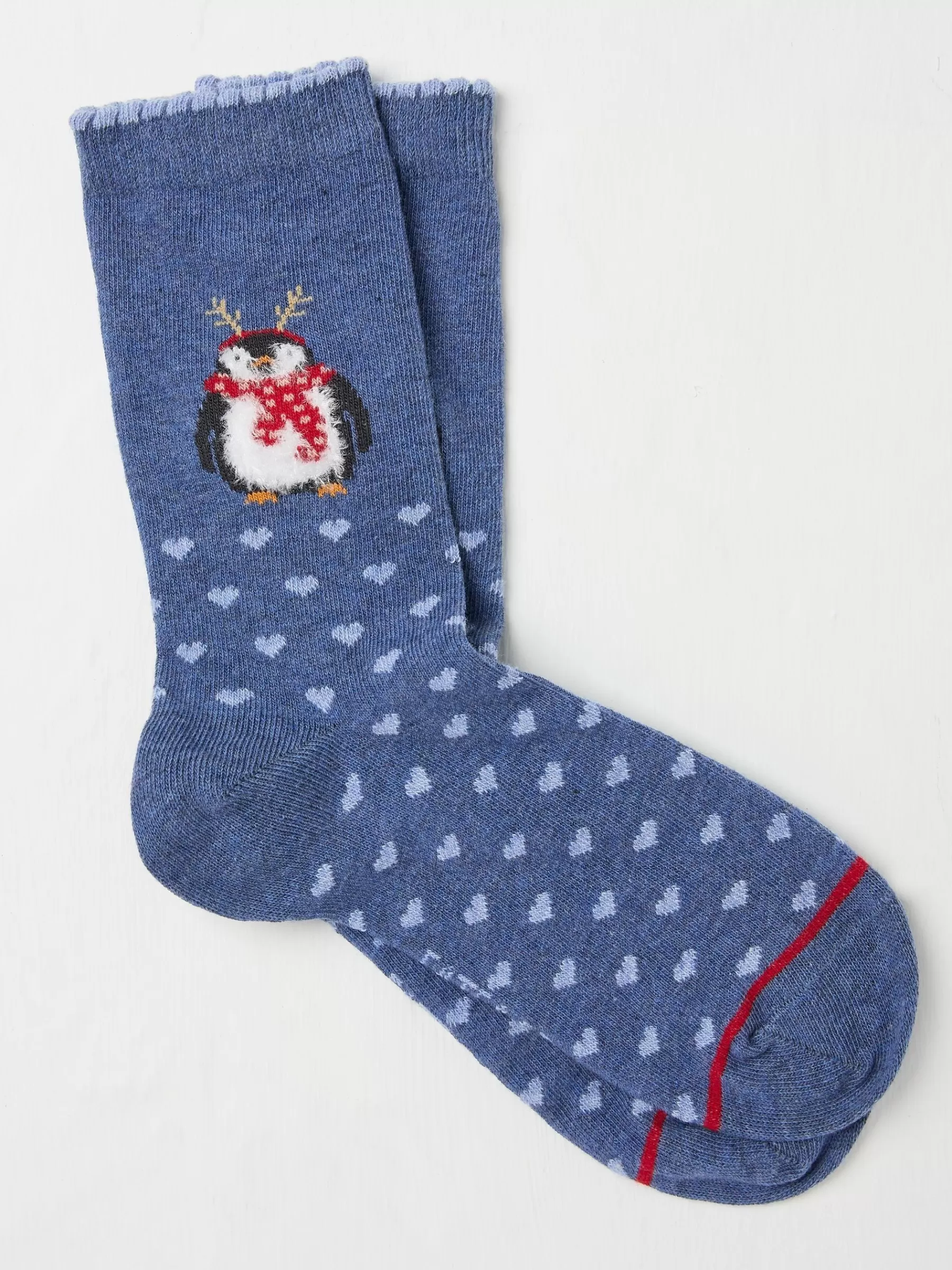 Womens Fluffy Festive Penguin Socks 1 Pack*FatFace Cheap