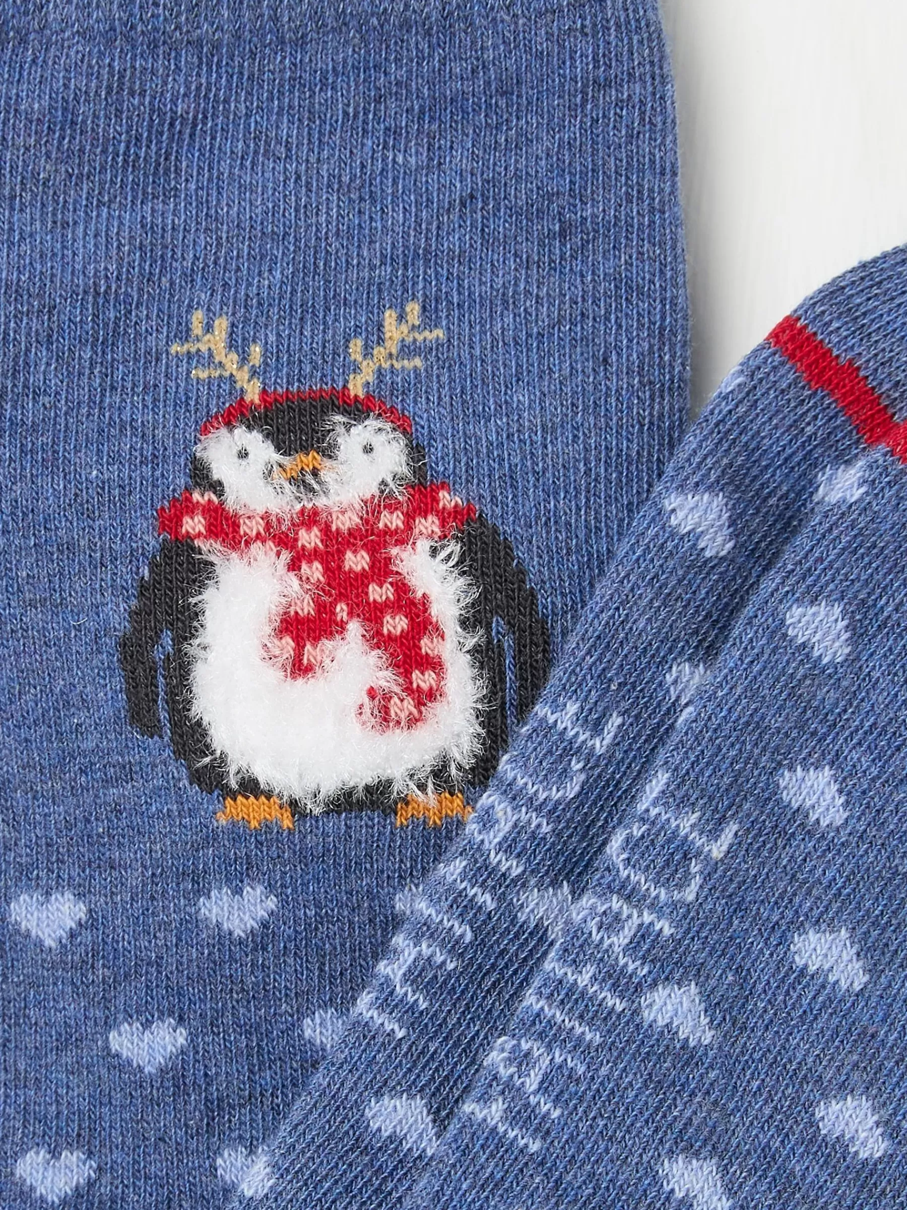 Womens Fluffy Festive Penguin Socks 1 Pack*FatFace Cheap