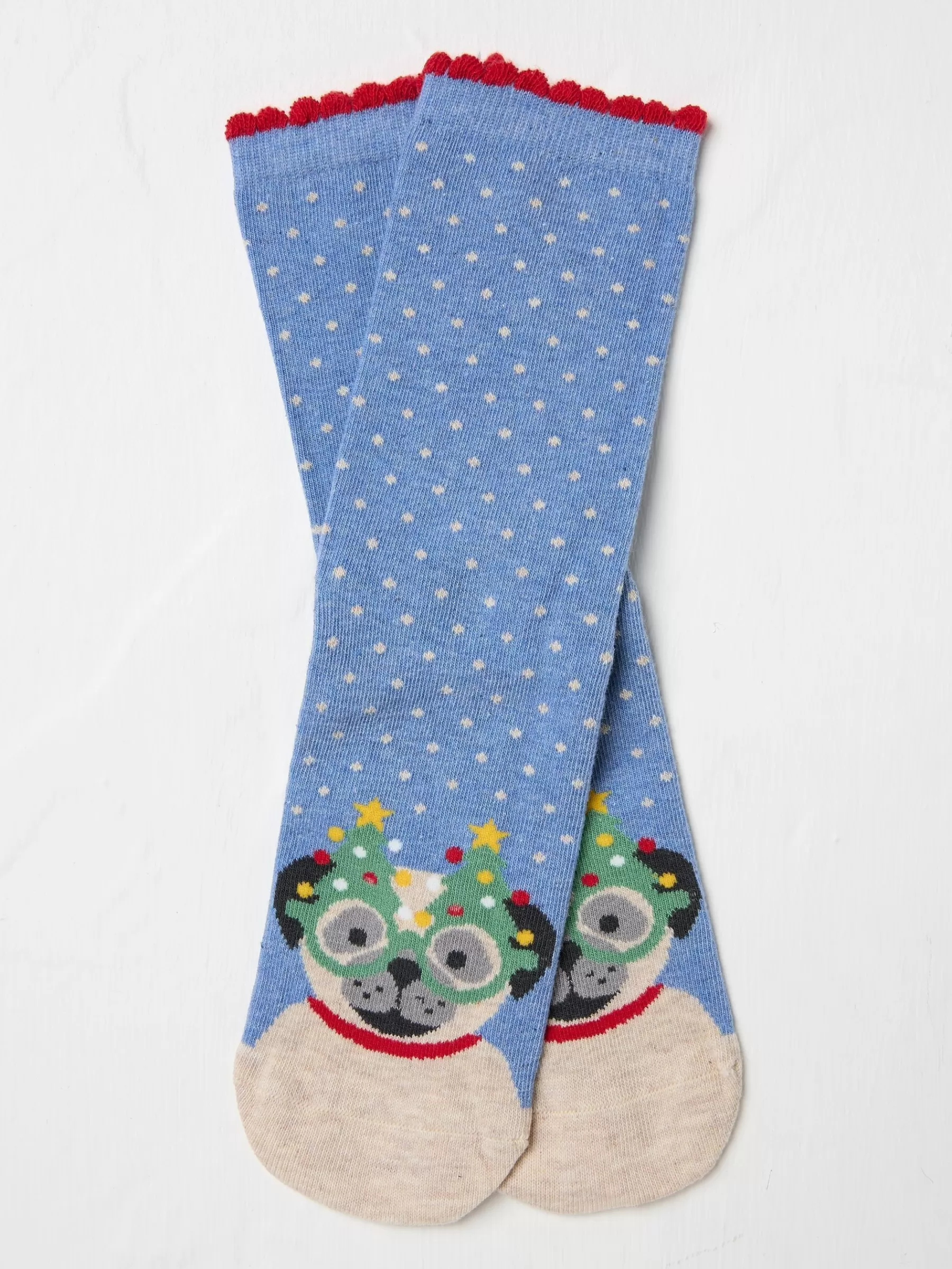 Womens Pug In Glasses Socks 1 Pack*FatFace Hot