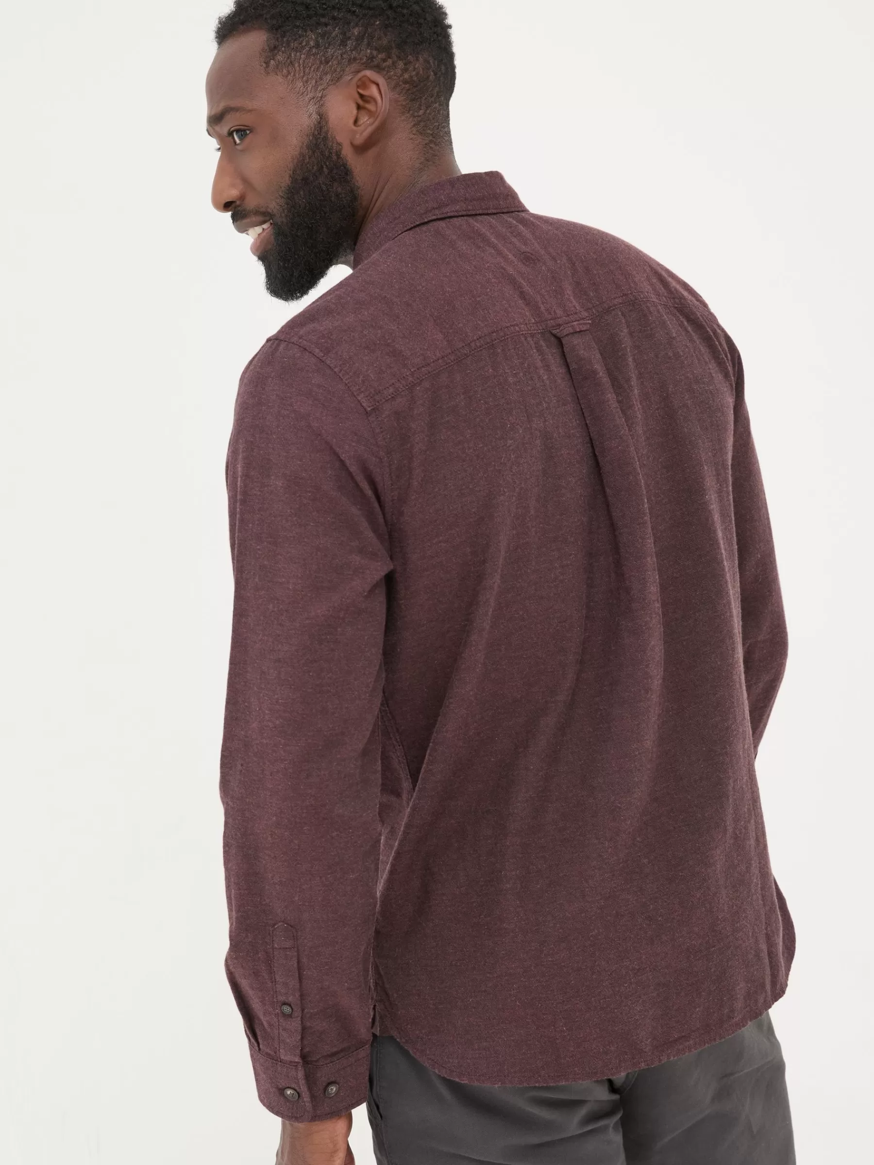 Long Sleeve Oxlow Plain 100% Cotton Shirt*FatFace Online