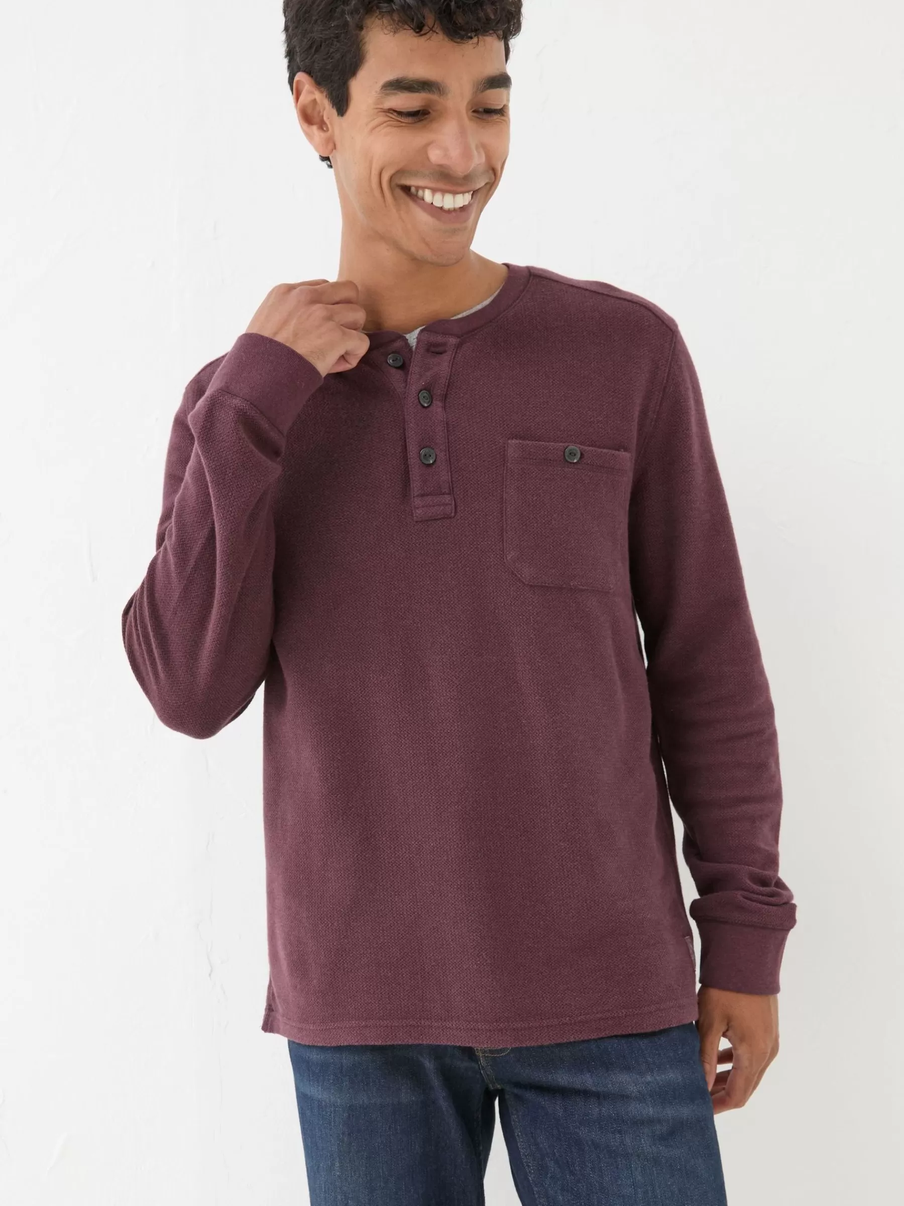 Southbourne Long Sleeve Henley T-Shirt*FatFace Cheap