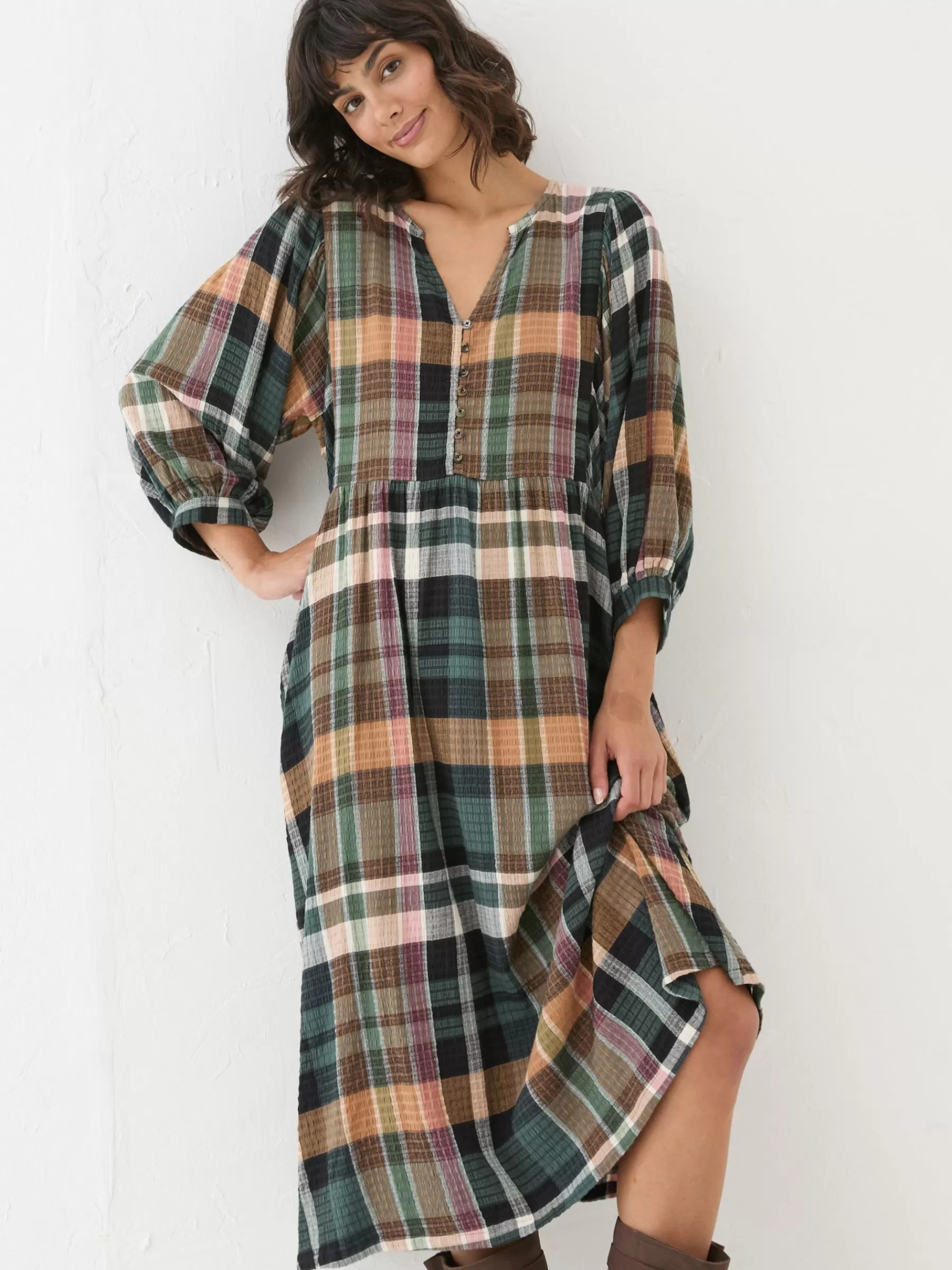 Ceil Check Dress*FatFace Flash Sale