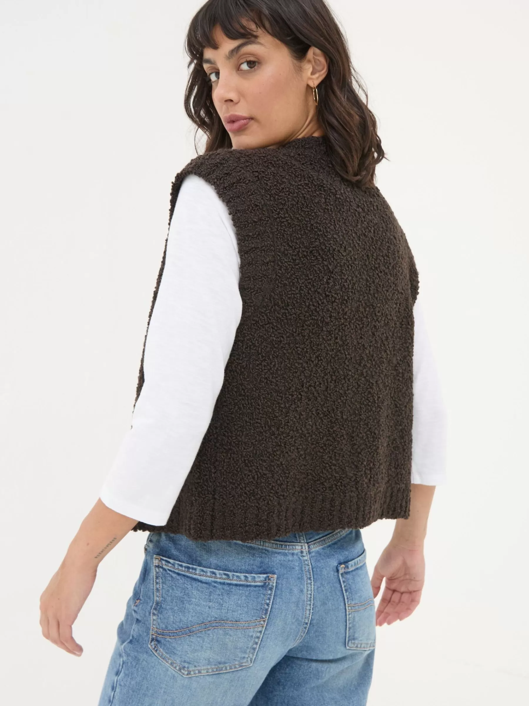 Lena Knitted Waistcoat*FatFace Flash Sale