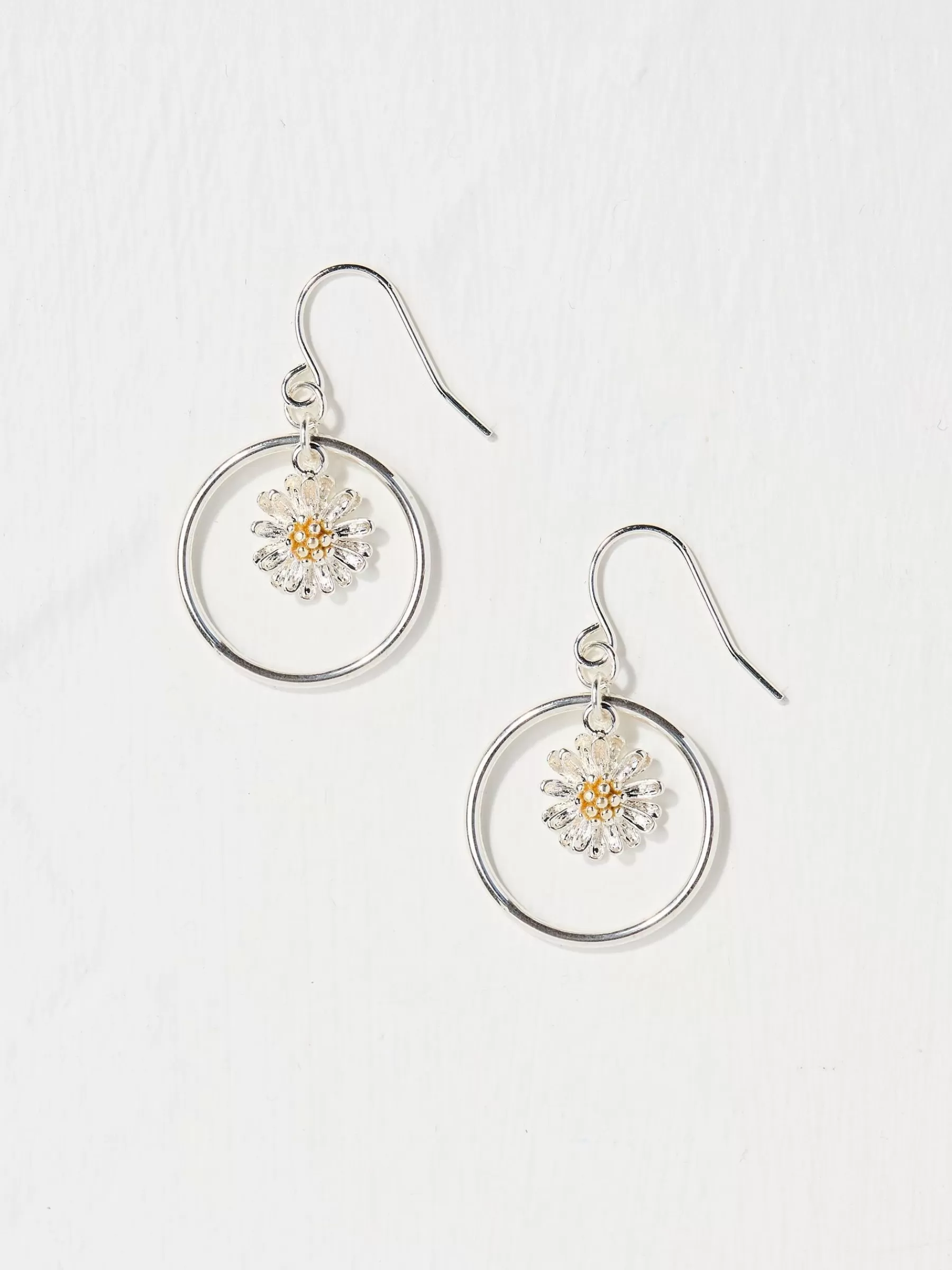 Daisy Tone Drop Earrings*FatFace Cheap