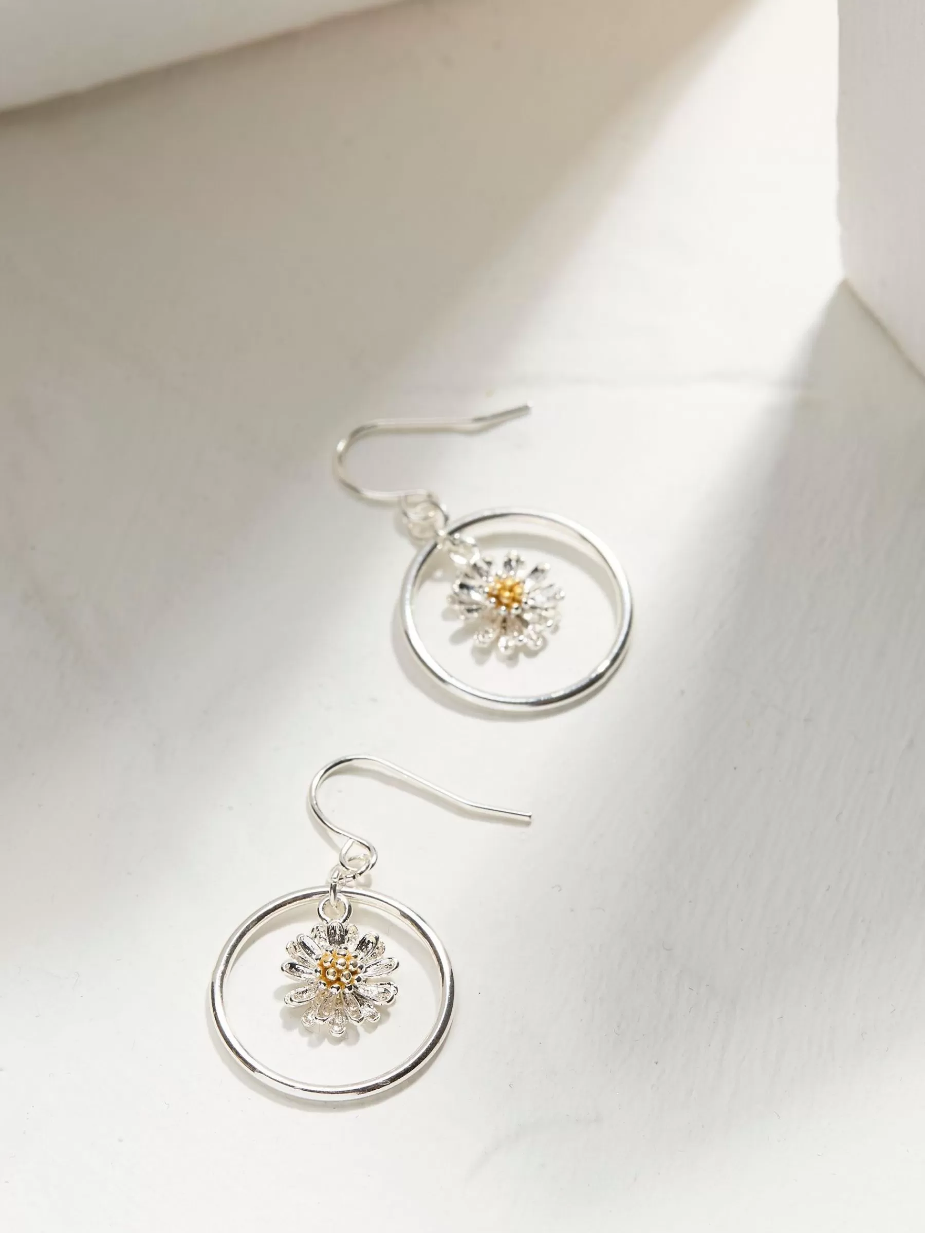 Daisy Tone Drop Earrings*FatFace Cheap