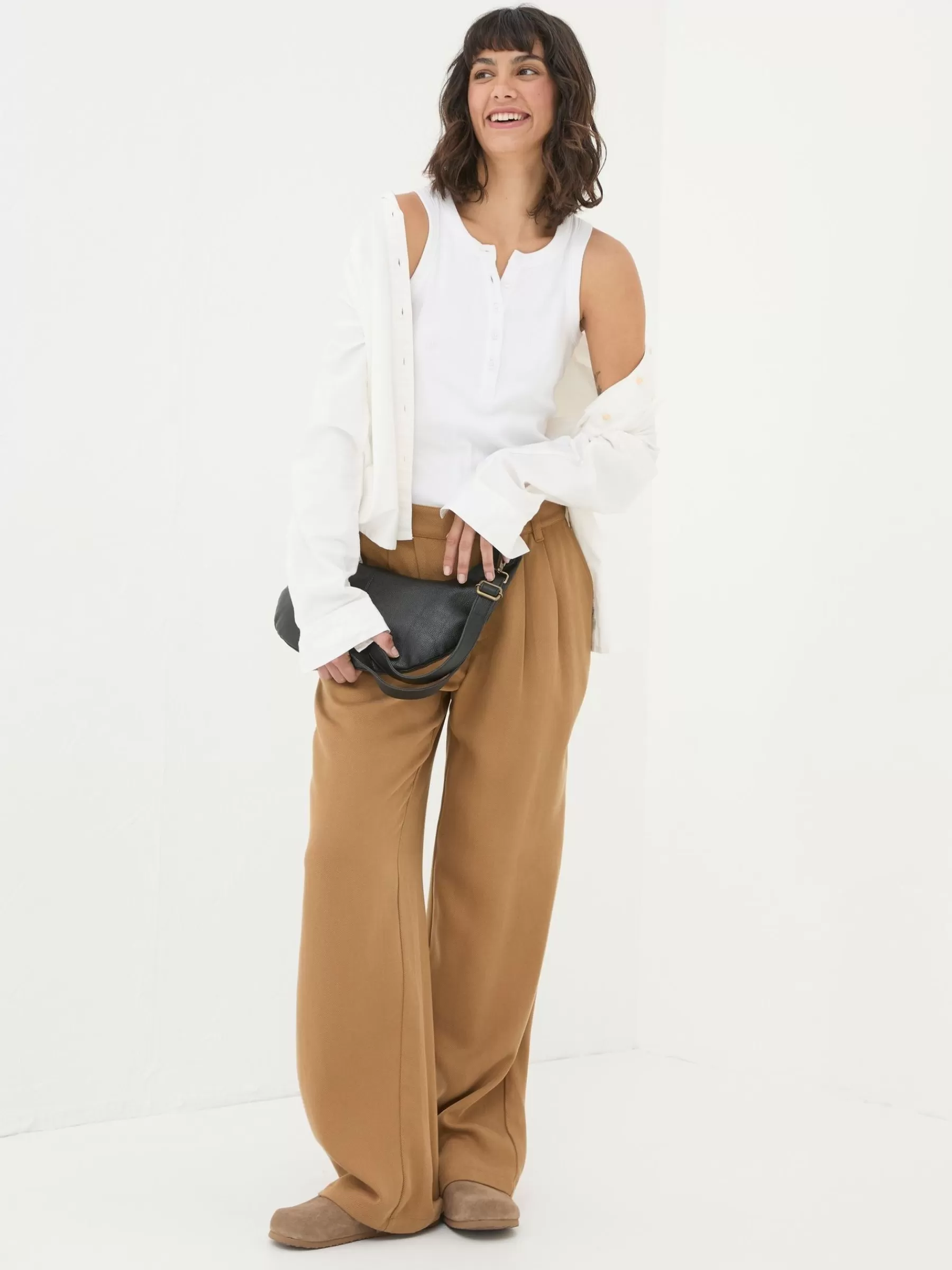 Ginger Wide Leg Drape Trousers*FatFace Clearance