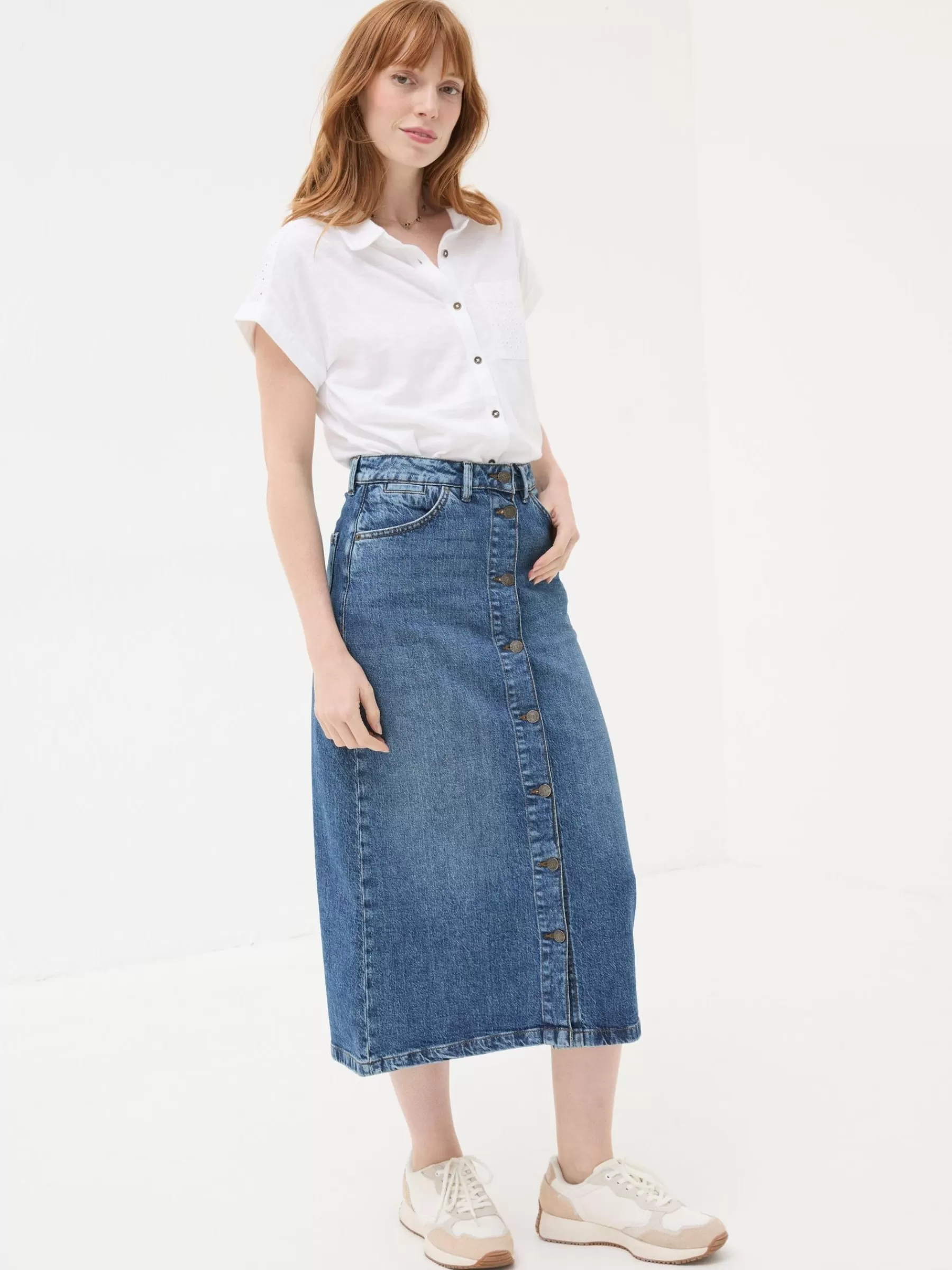 Darna Denim Midi Skirt*FatFace Store