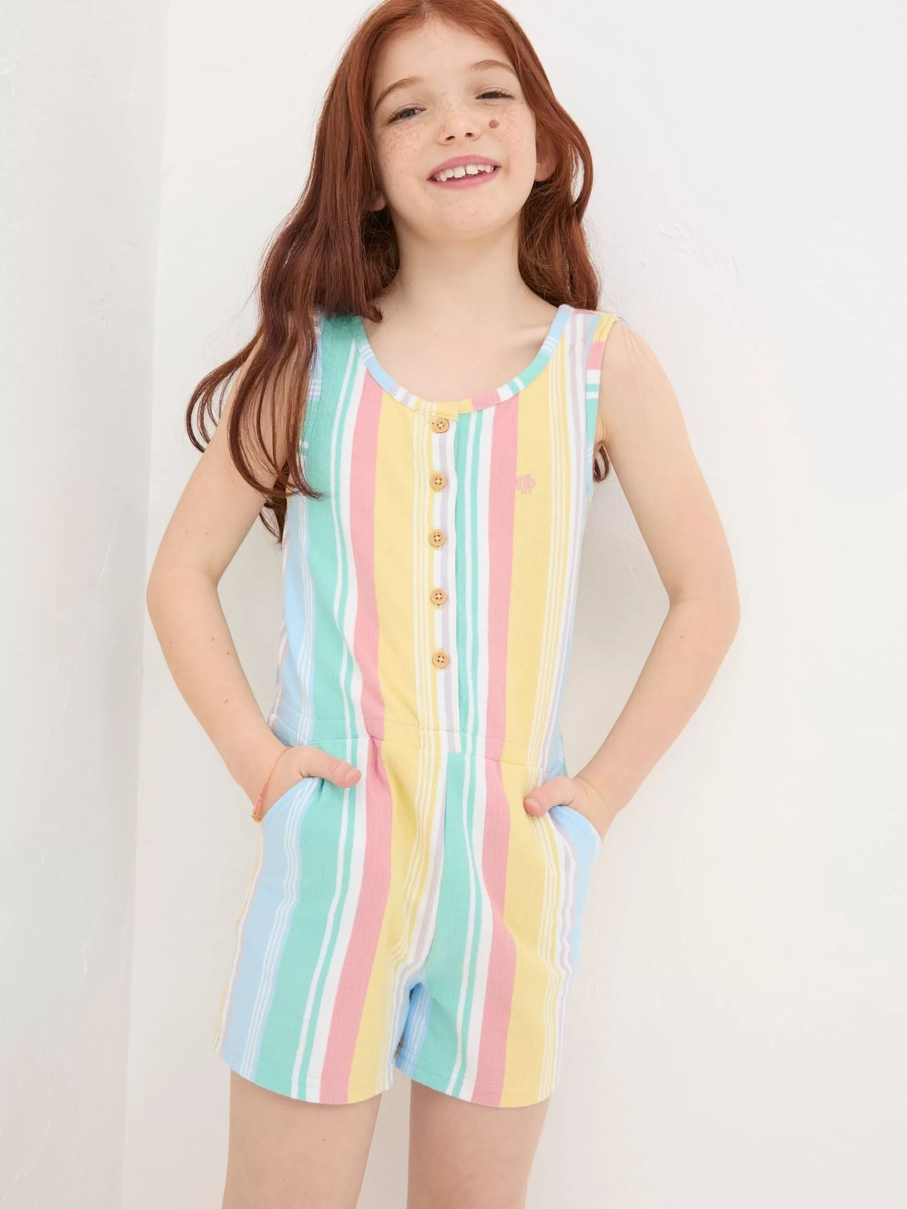 Evie Stripe Playsuit*FatFace Sale