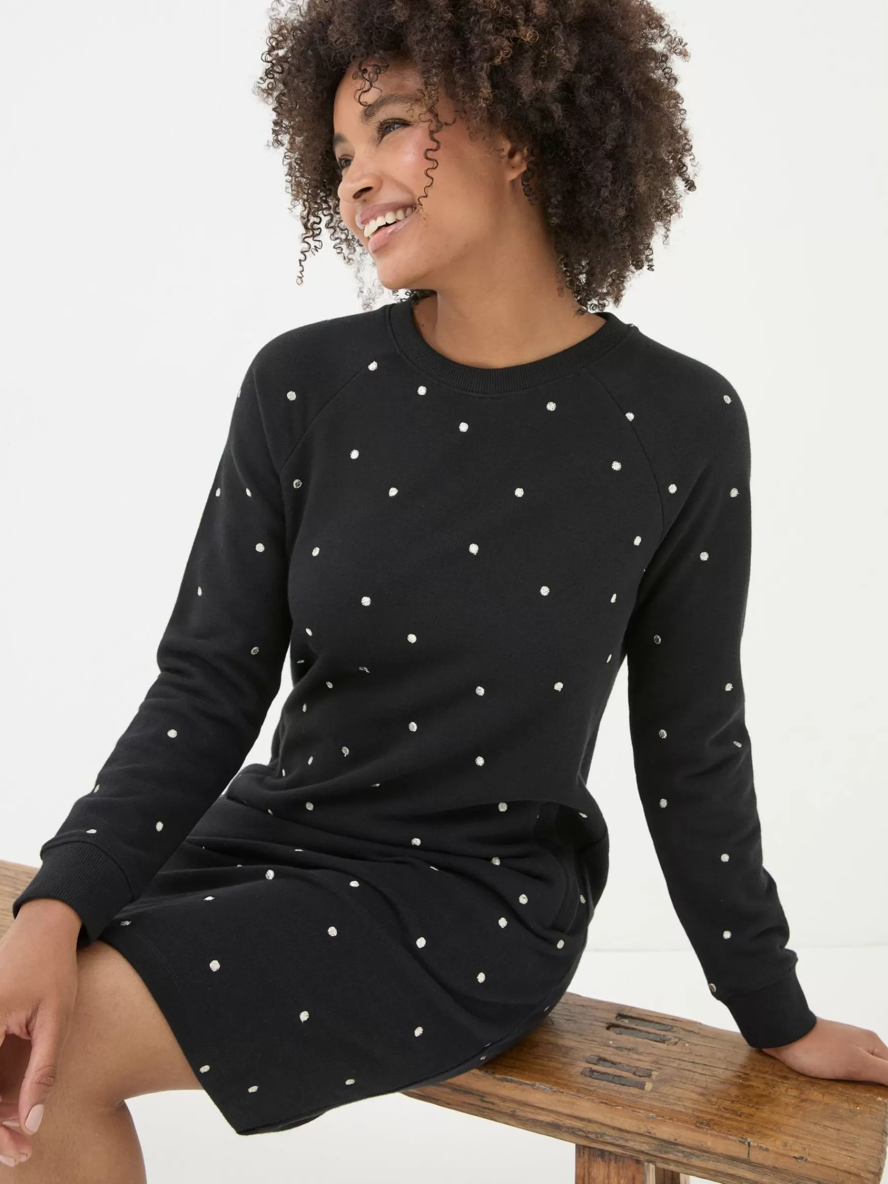 Georgia Embroidered Sweat Dress*FatFace Online