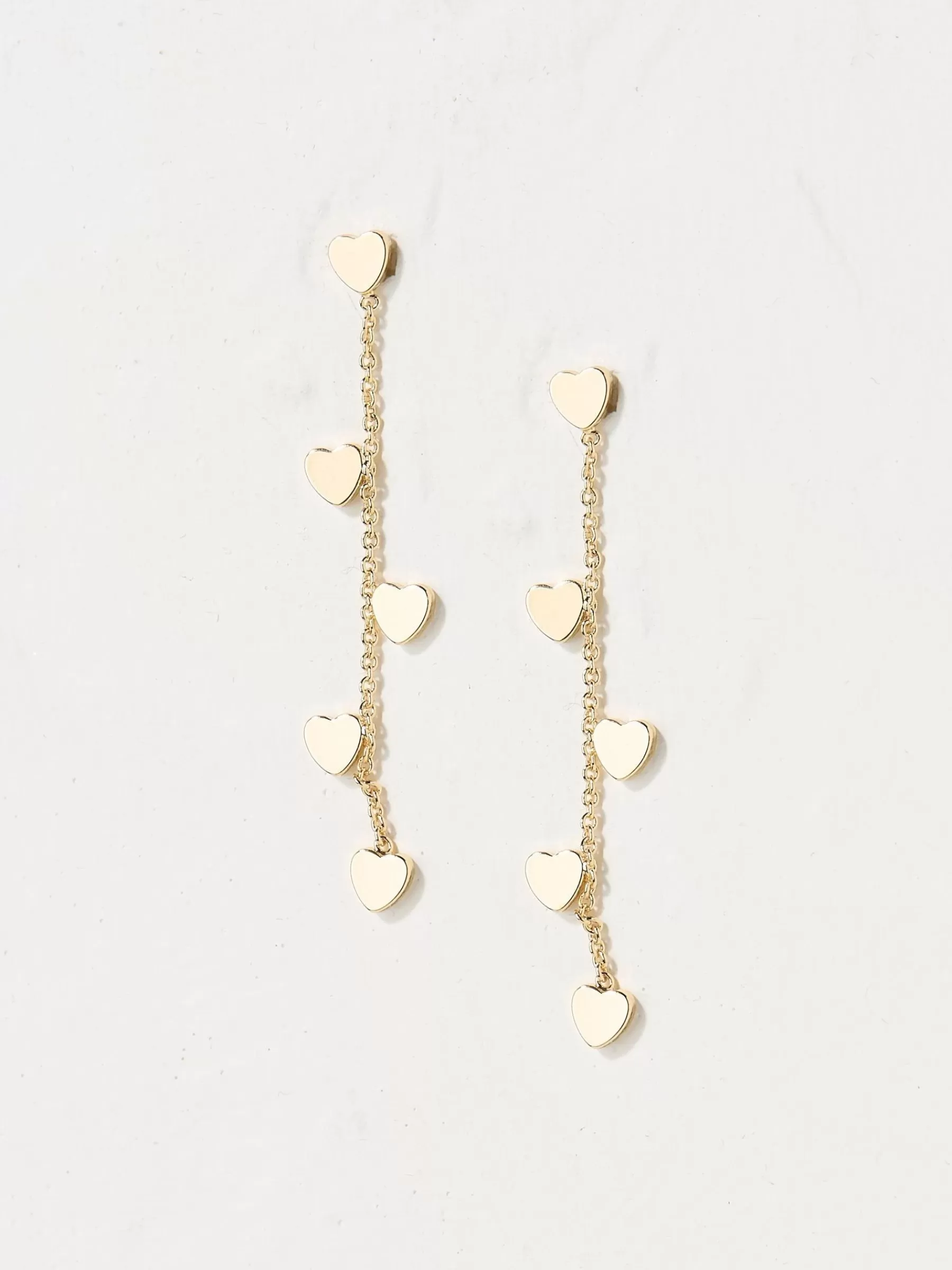 Tone Heart Chain Earrings*FatFace Outlet