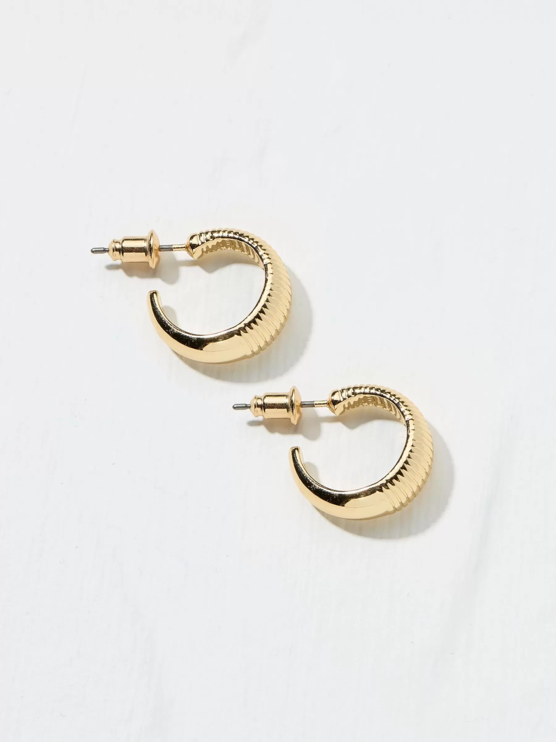 Tone Textured Hoops Earrings*FatFace Store