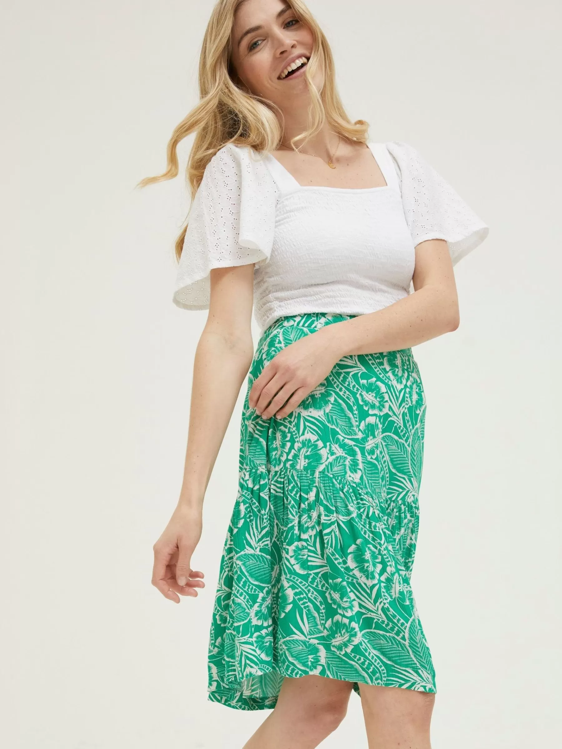 Remy Tropical Leaf Skirt*FatFace Best Sale