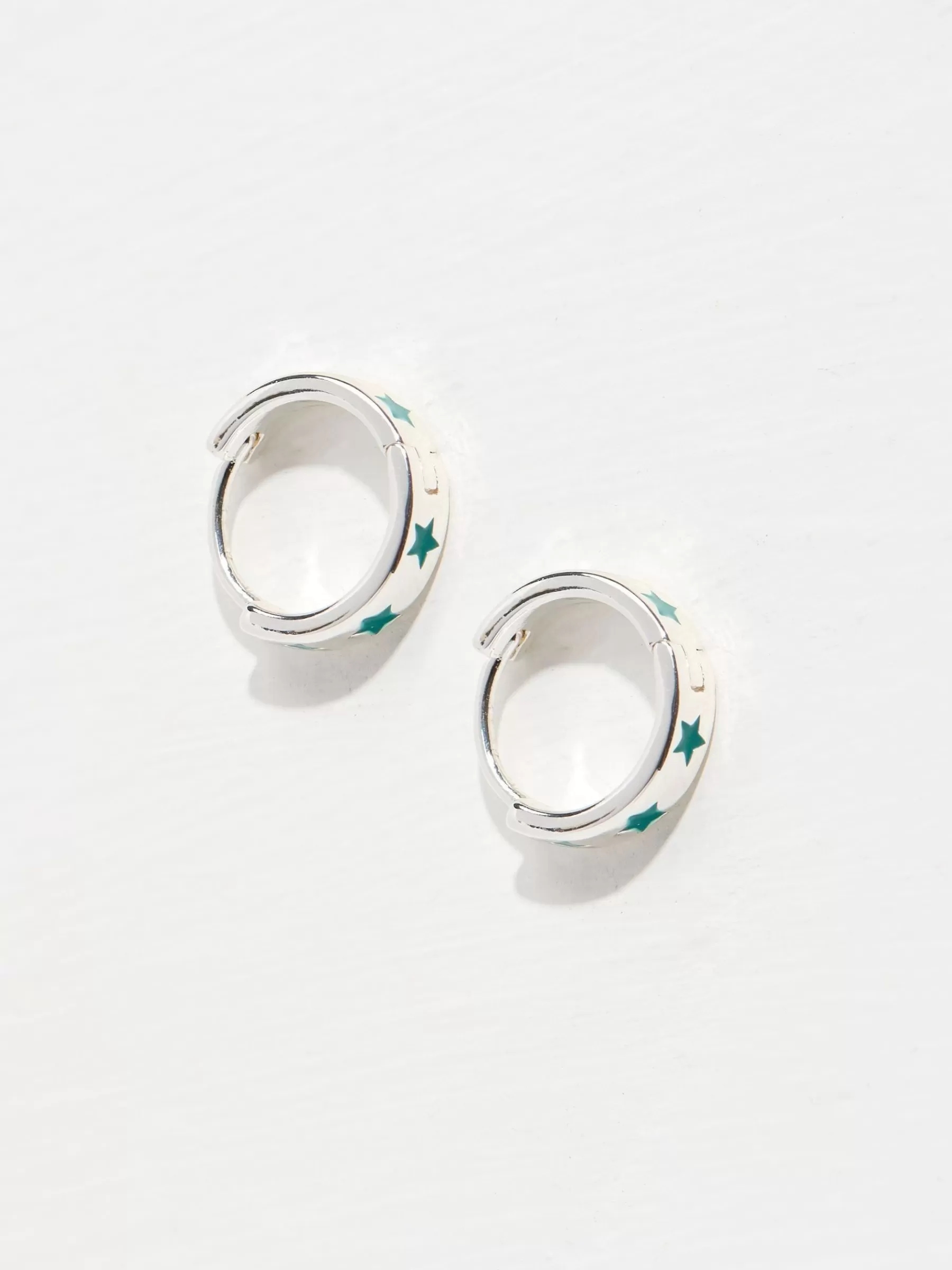 Star Enamel Hoop Earrings*FatFace Hot