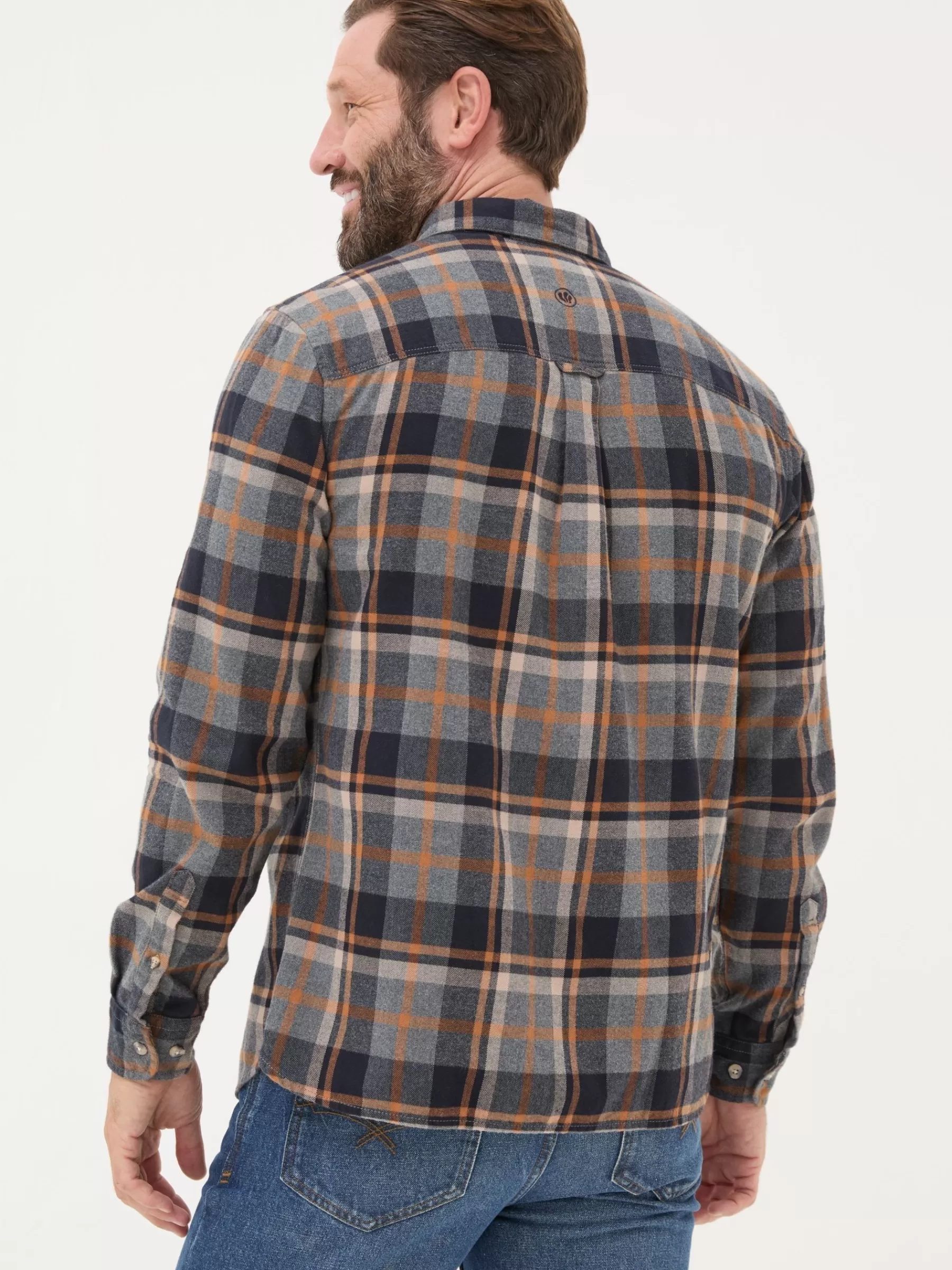 Long Sleeve Selby Check 100% Cotton Shirt*FatFace Outlet