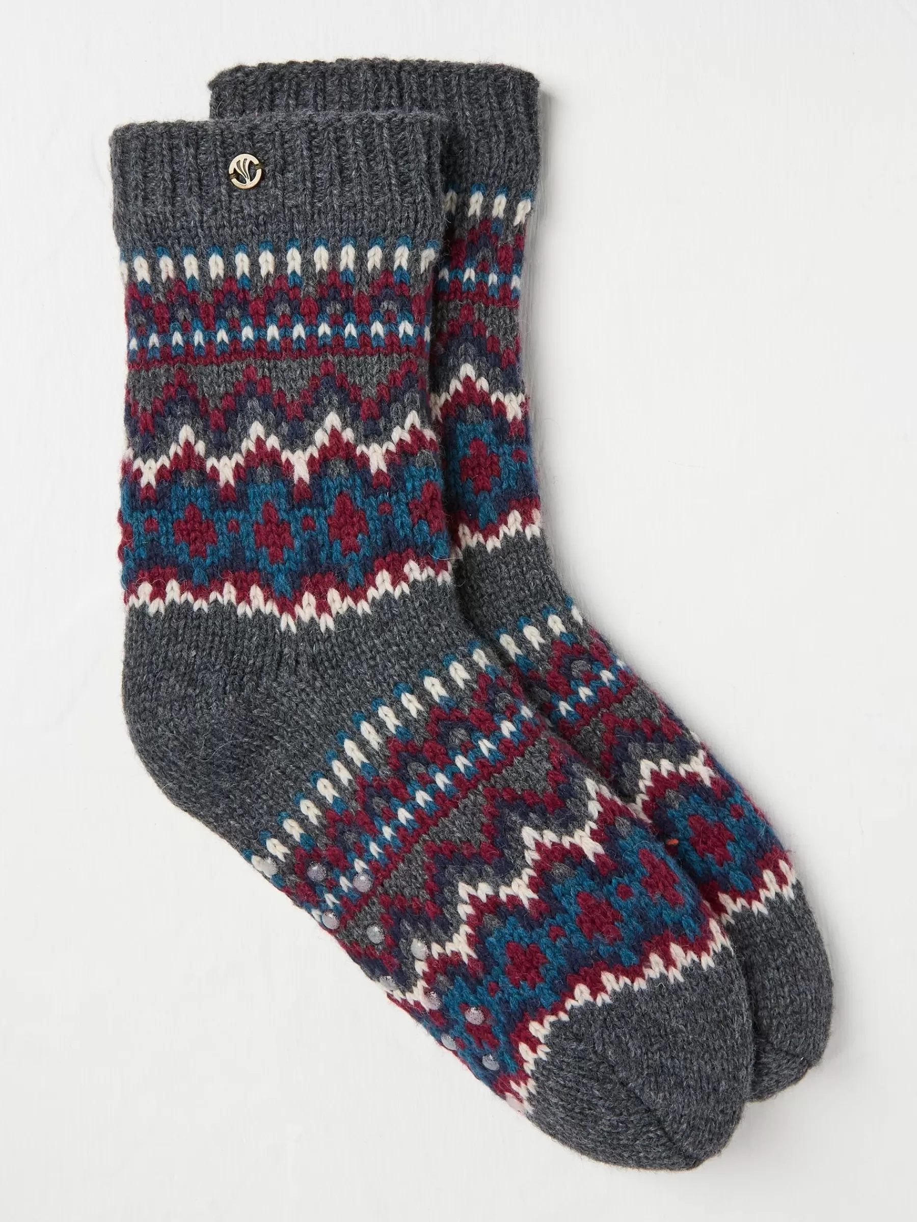 Mens Fair Isle Pattern Bedsocks*FatFace Sale