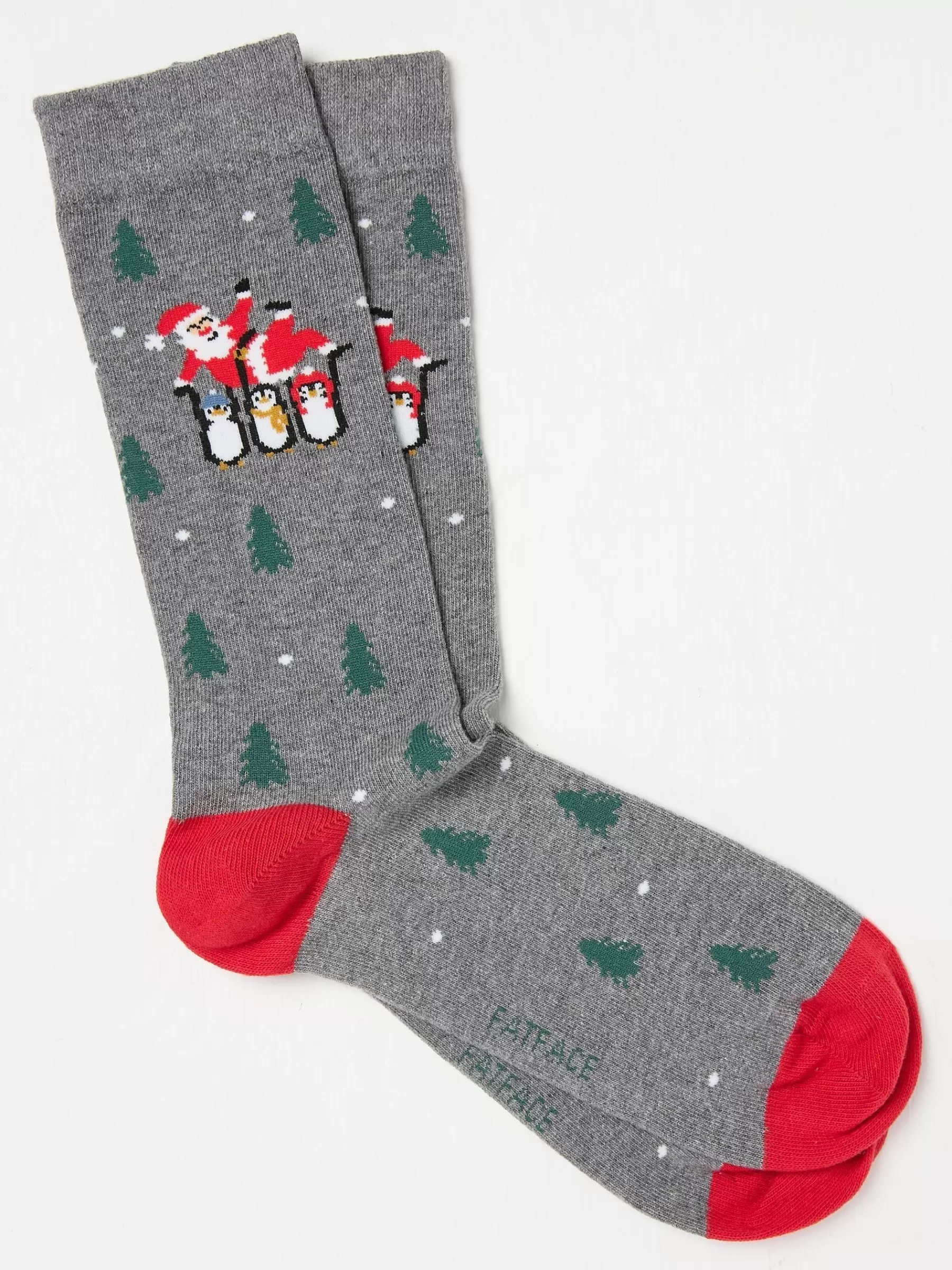 Mens Santa Penguin Socks 1 Pack*FatFace Online