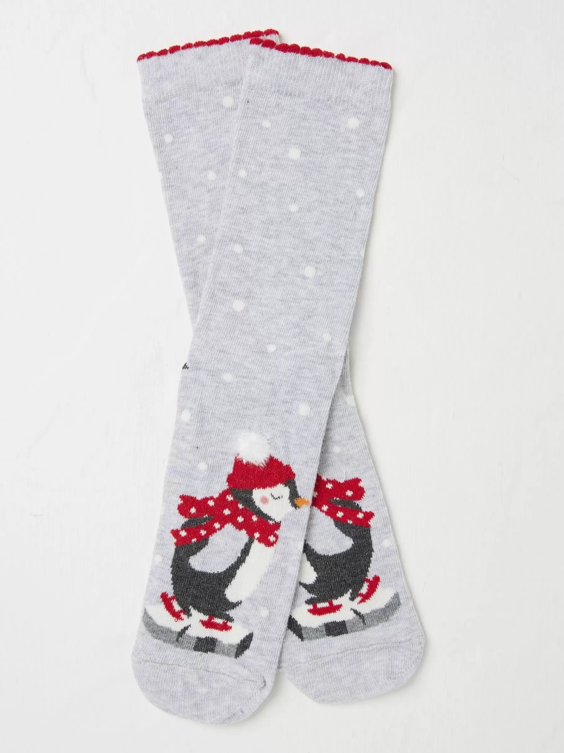 Womens Fluffy Kissing Penguin Socks 1 Pack*FatFace Store