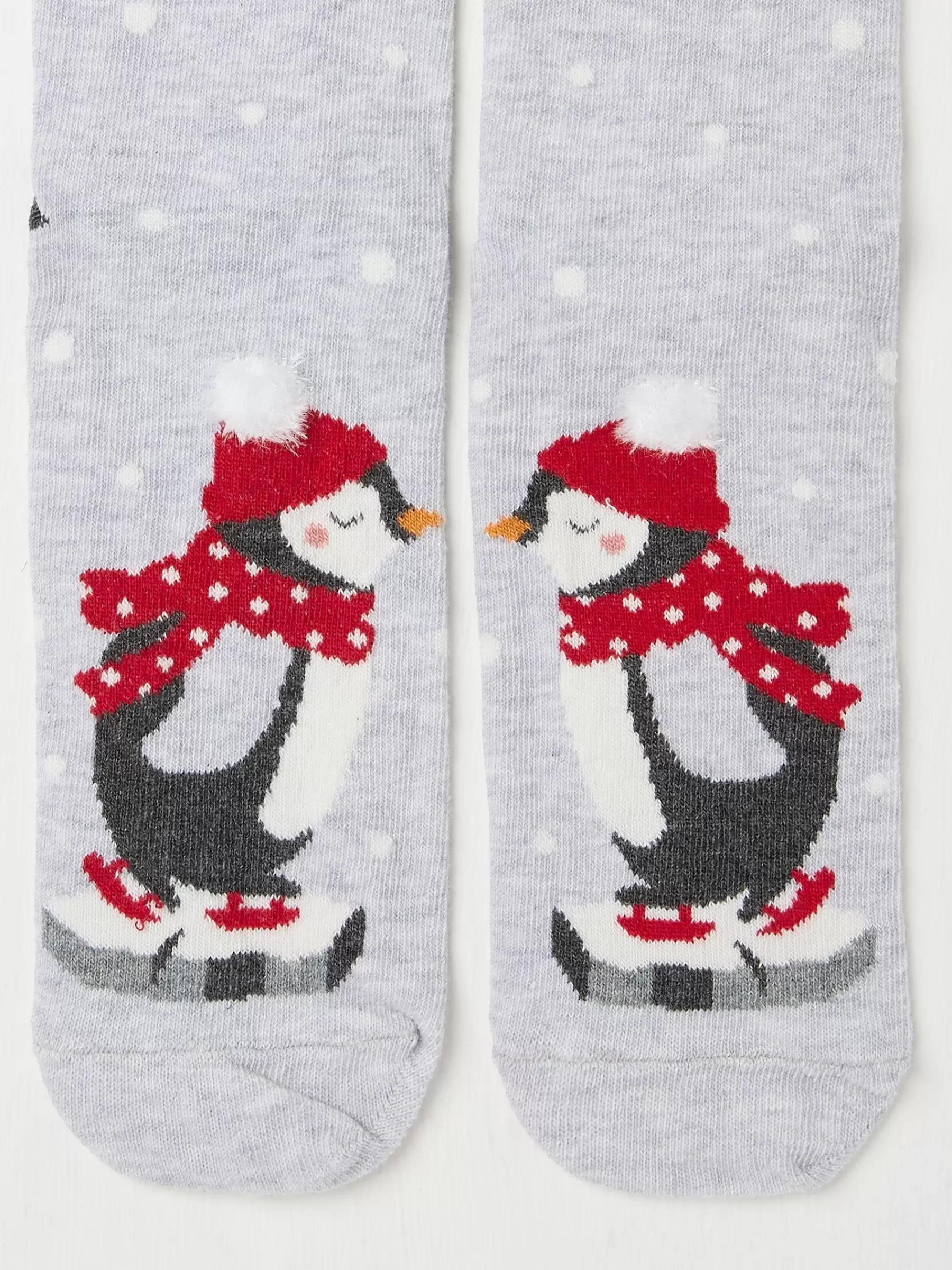 Womens Fluffy Kissing Penguin Socks 1 Pack*FatFace Store