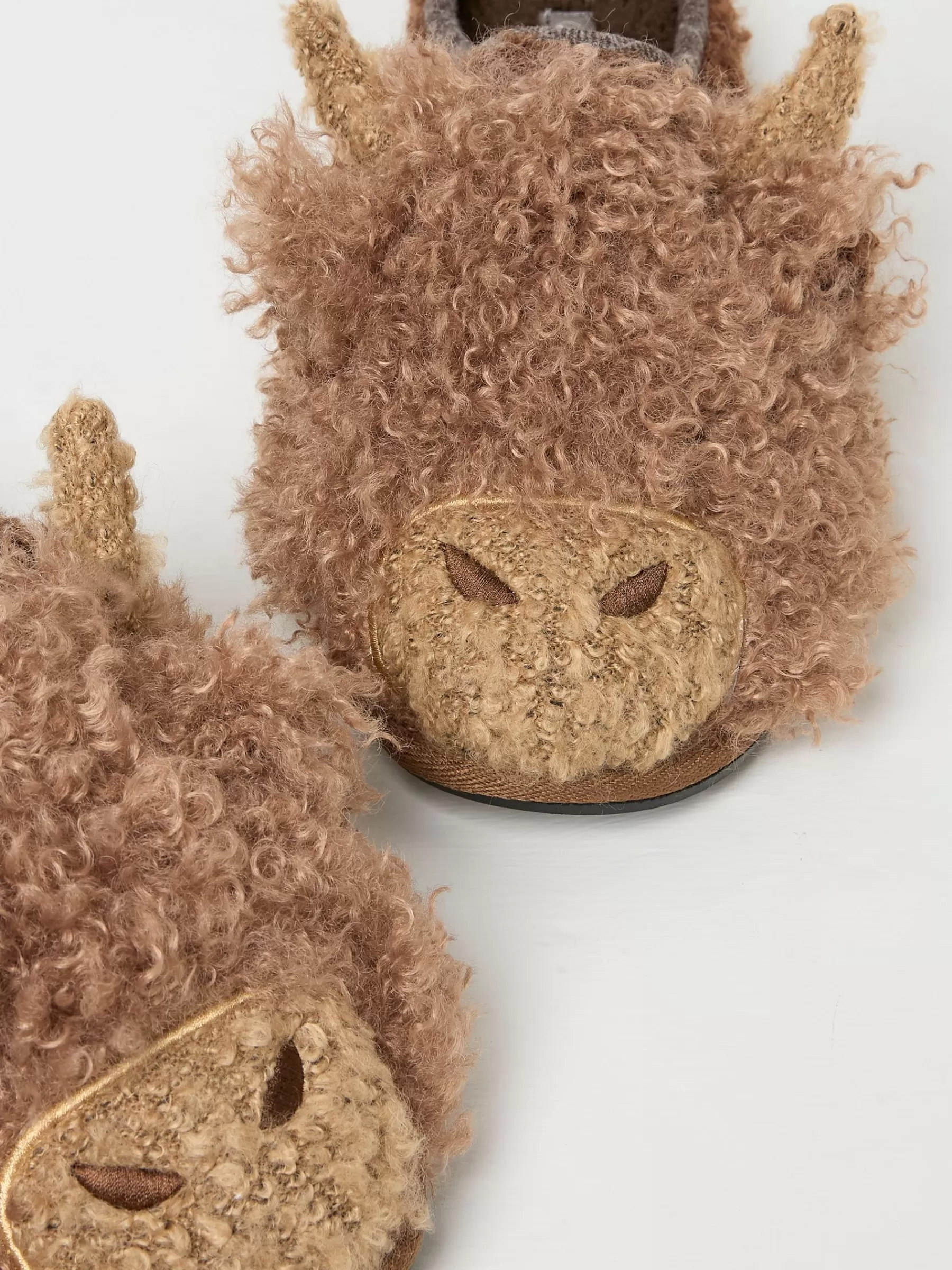 Hamish Highland Cow Slippers*FatFace Discount