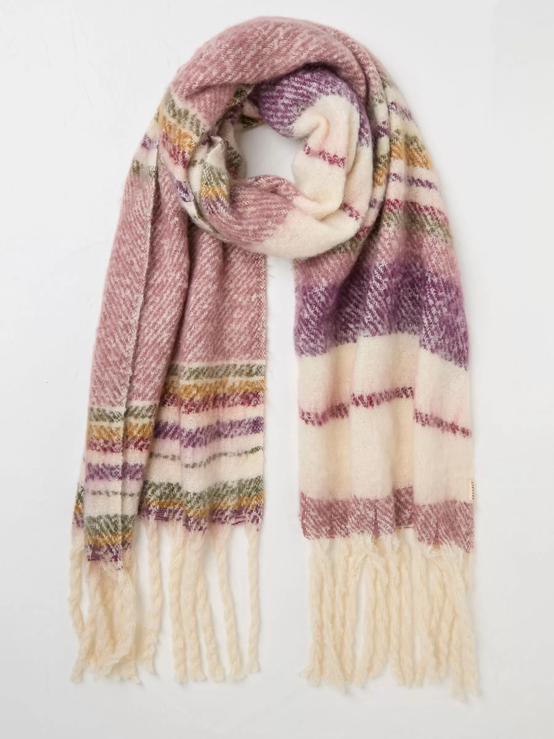 Stripe Boucle Scarf*FatFace Clearance