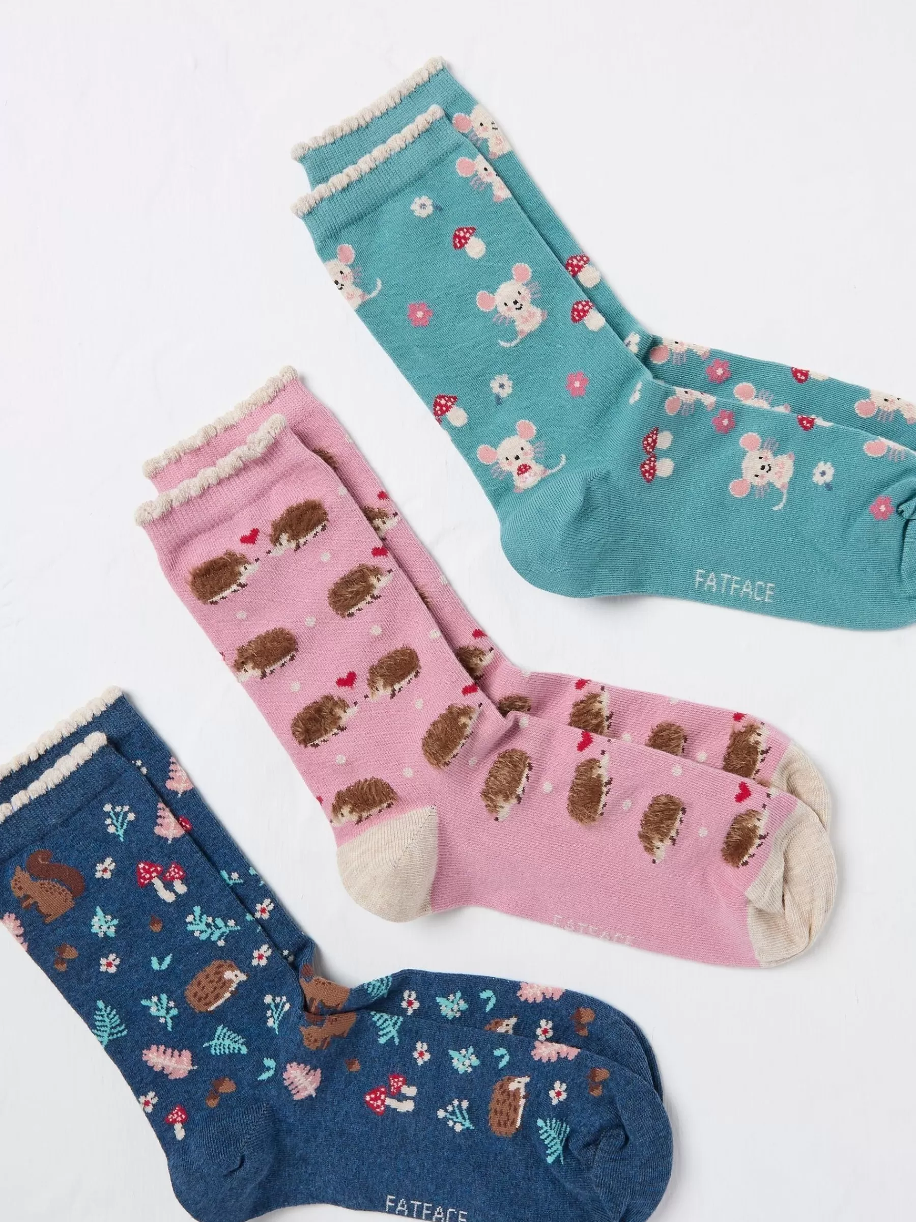 Woodland Socks 3 Pack In A Box*FatFace Best