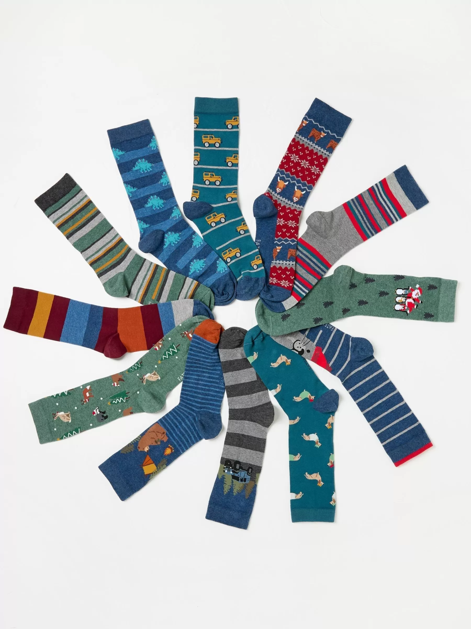 Mens 12 Days Of Socks*FatFace Cheap