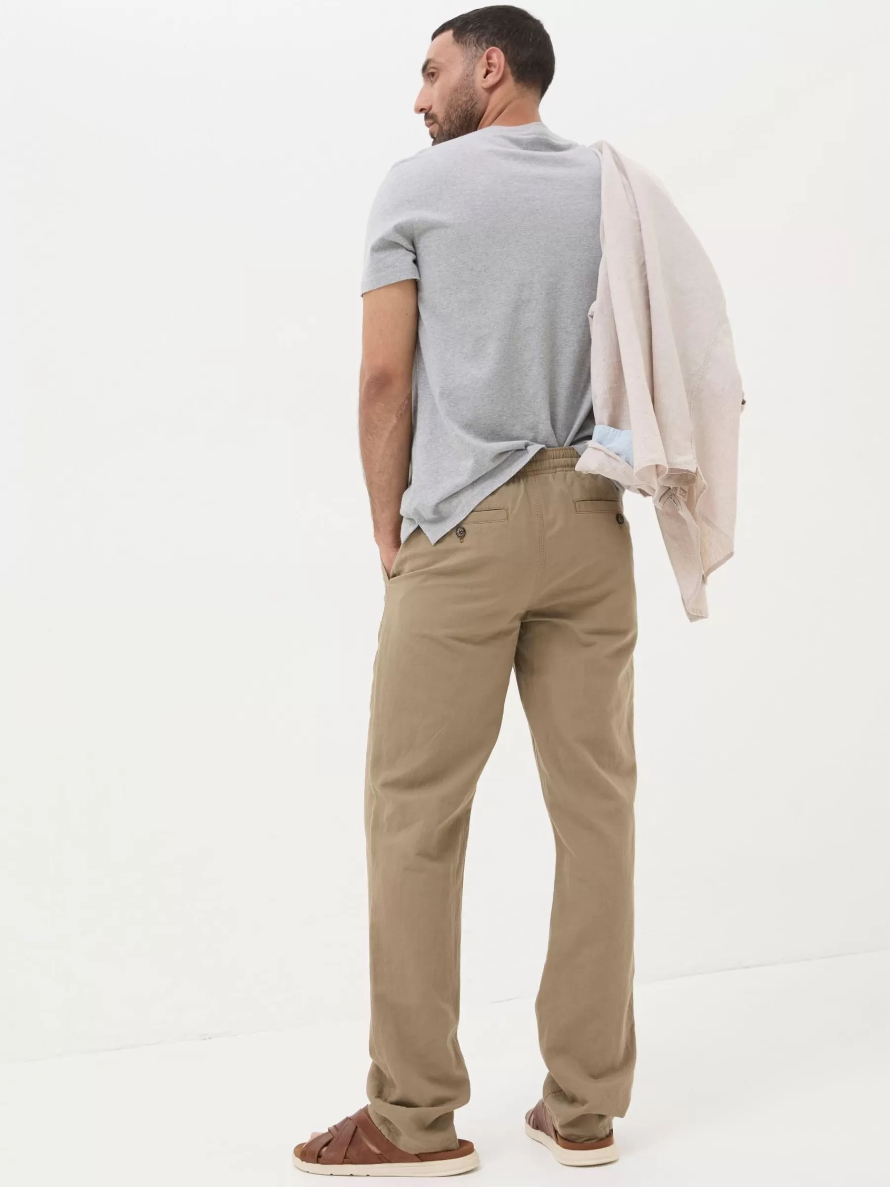 Straight Cotton Linen Trousers*FatFace Clearance