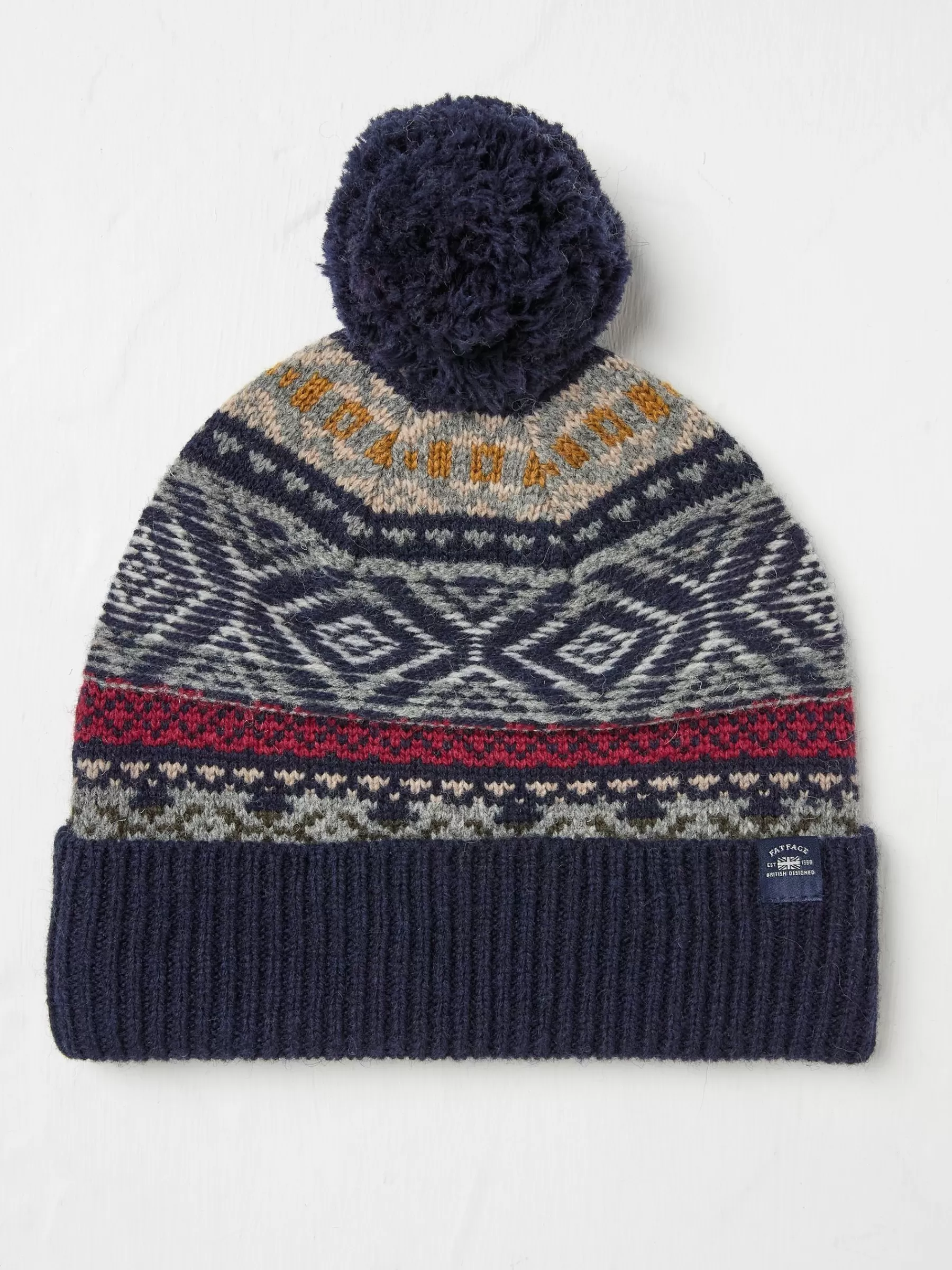 Textured Fairisle Bobble Hat*FatFace Fashion