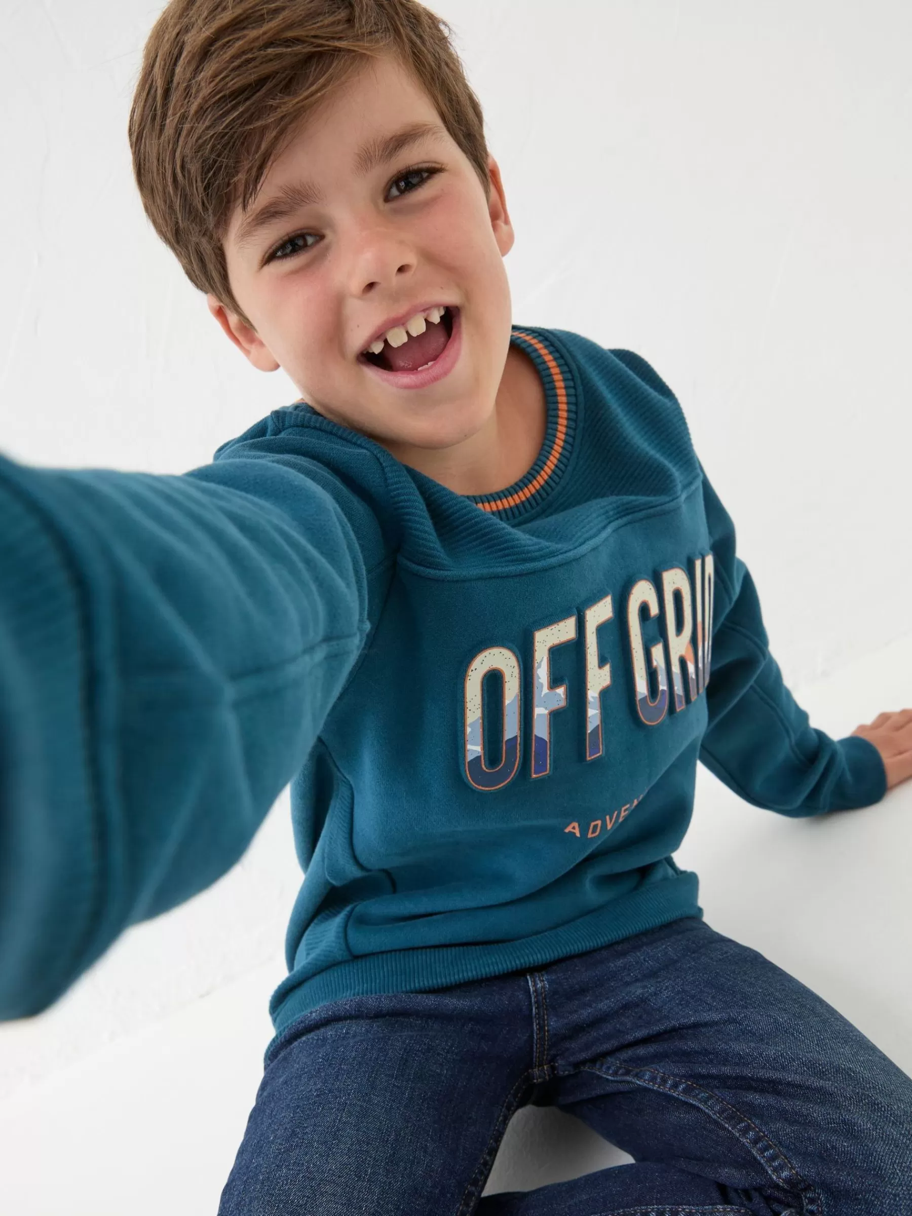 Off Grid Crew Sweat Sweatshirt*FatFace Online