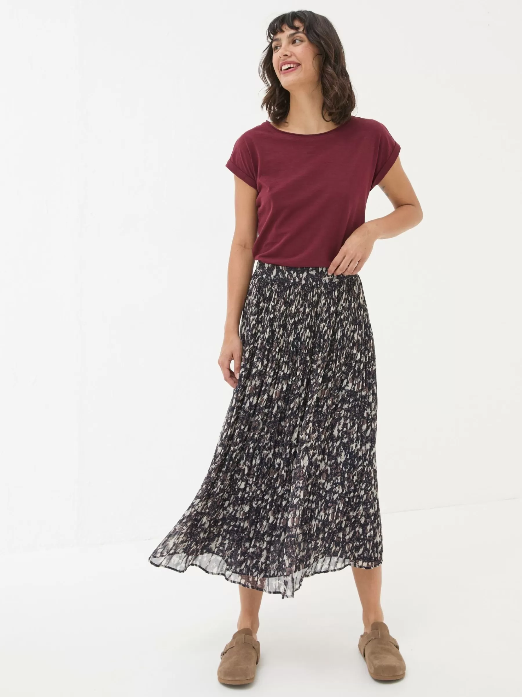 Paignton Pleated Midi Skirt*FatFace Sale