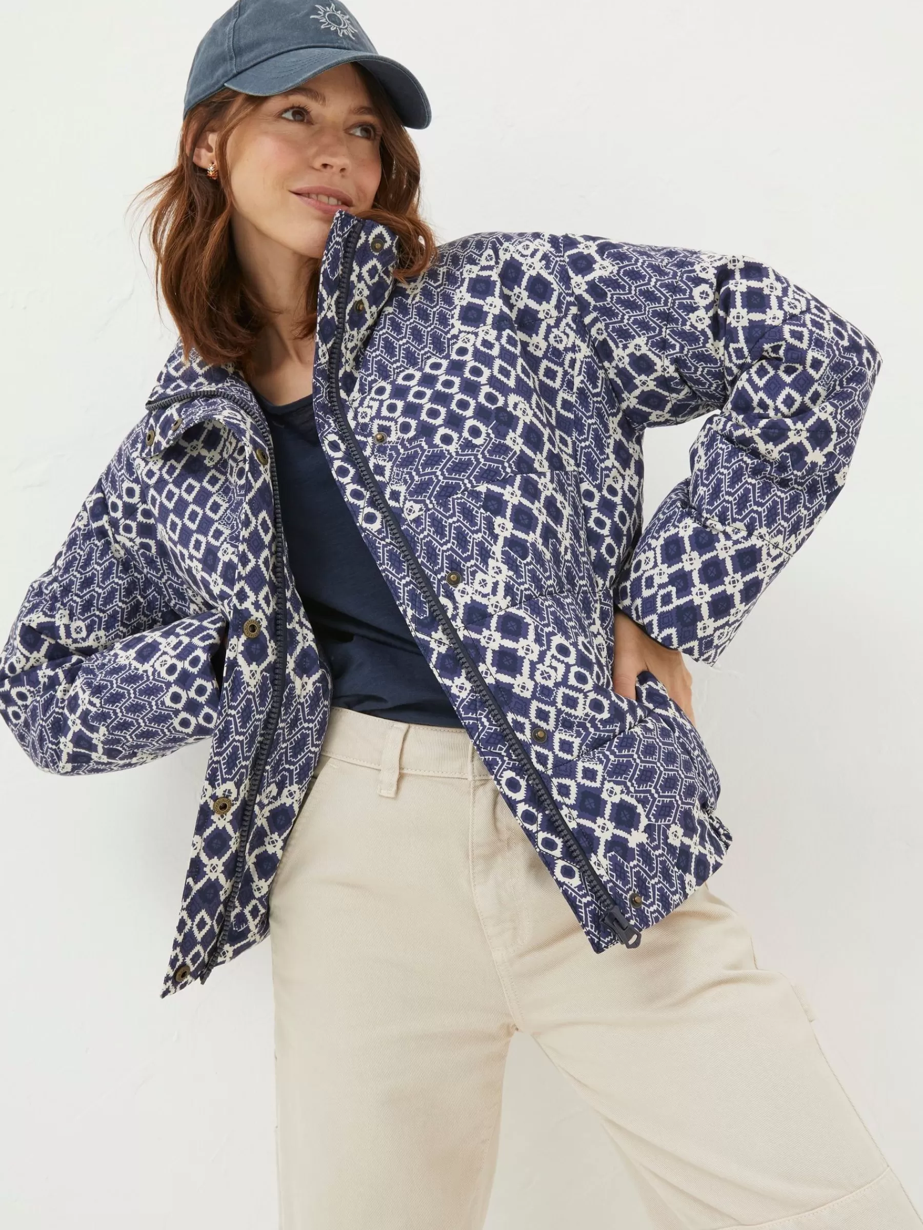 Peri Patchwork Puffer Jacket*FatFace Clearance