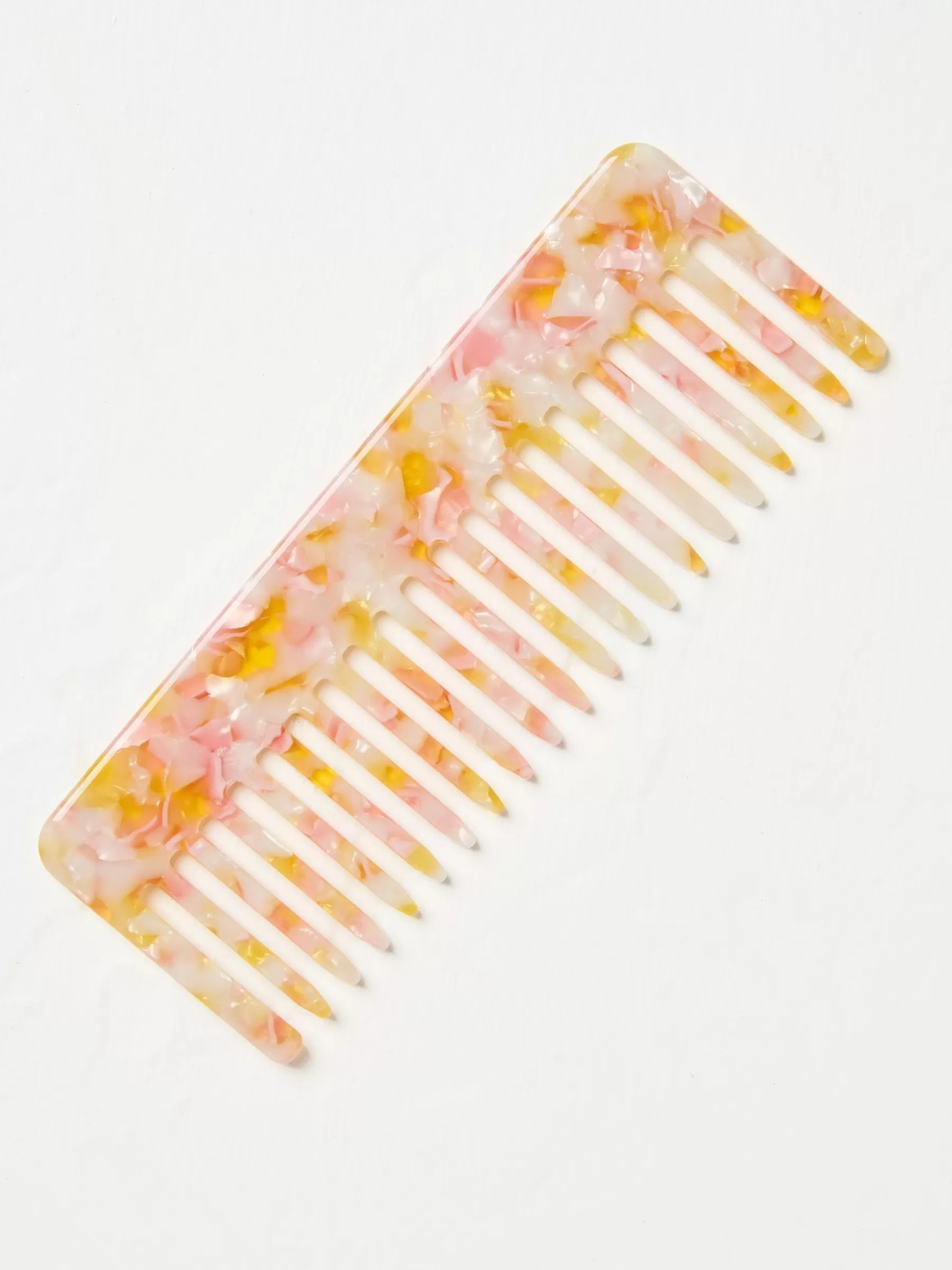 Pink Resin Wide Tooth Hair Comb*FatFace Cheap