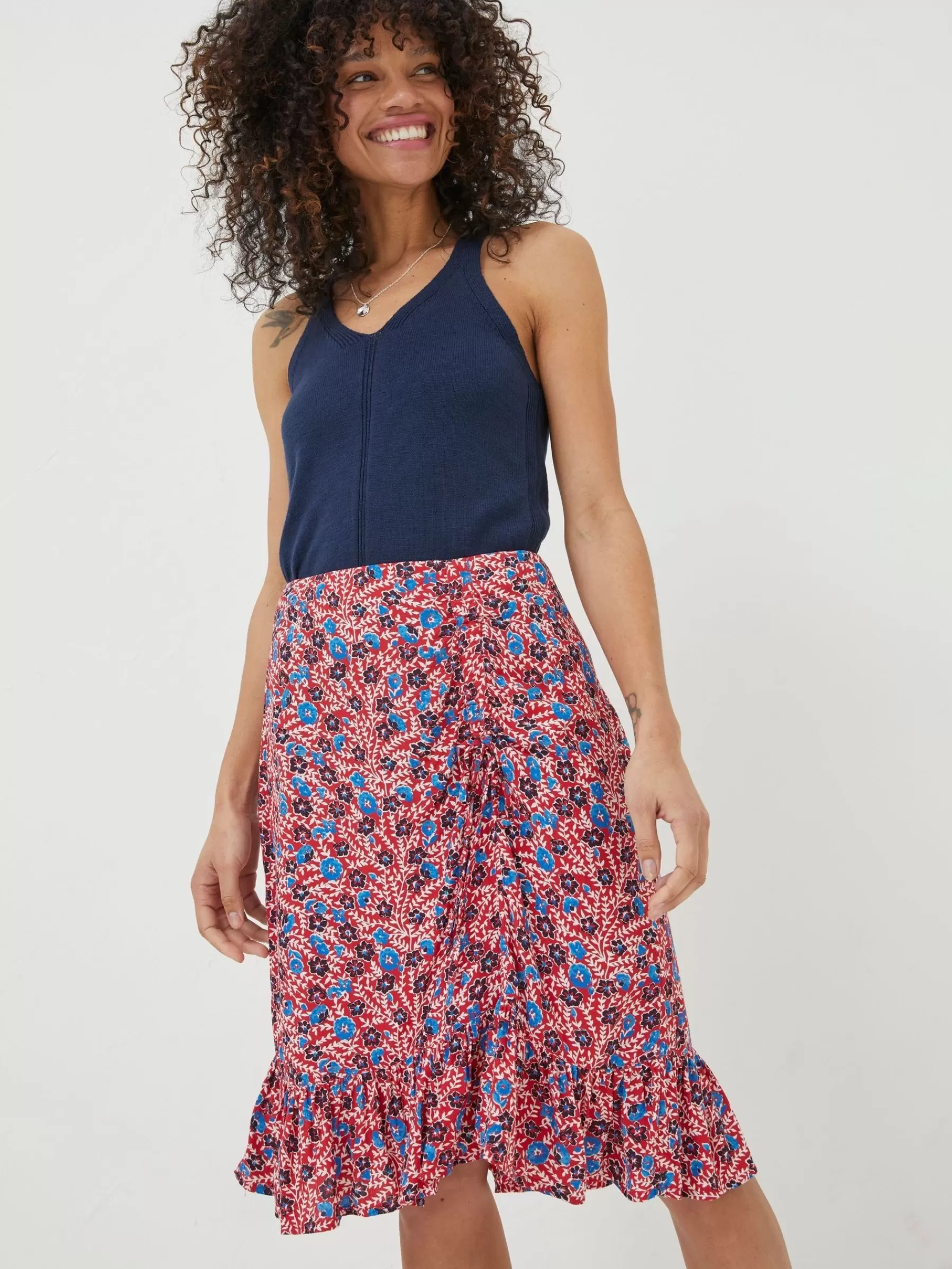 Cece Woodblock Meadow Skirt*FatFace Online