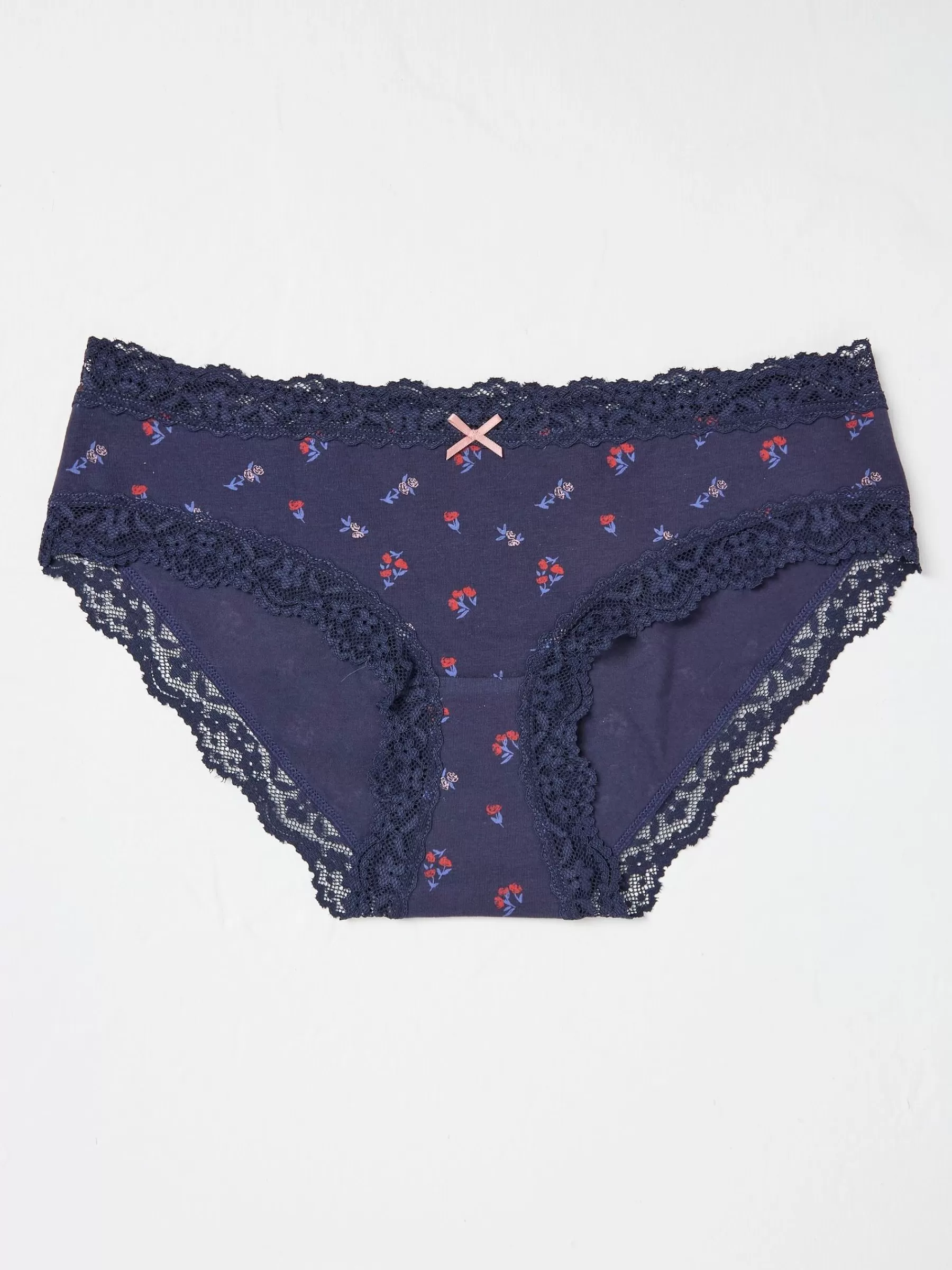 Rose Floral Stripe Short Knickers*FatFace Clearance