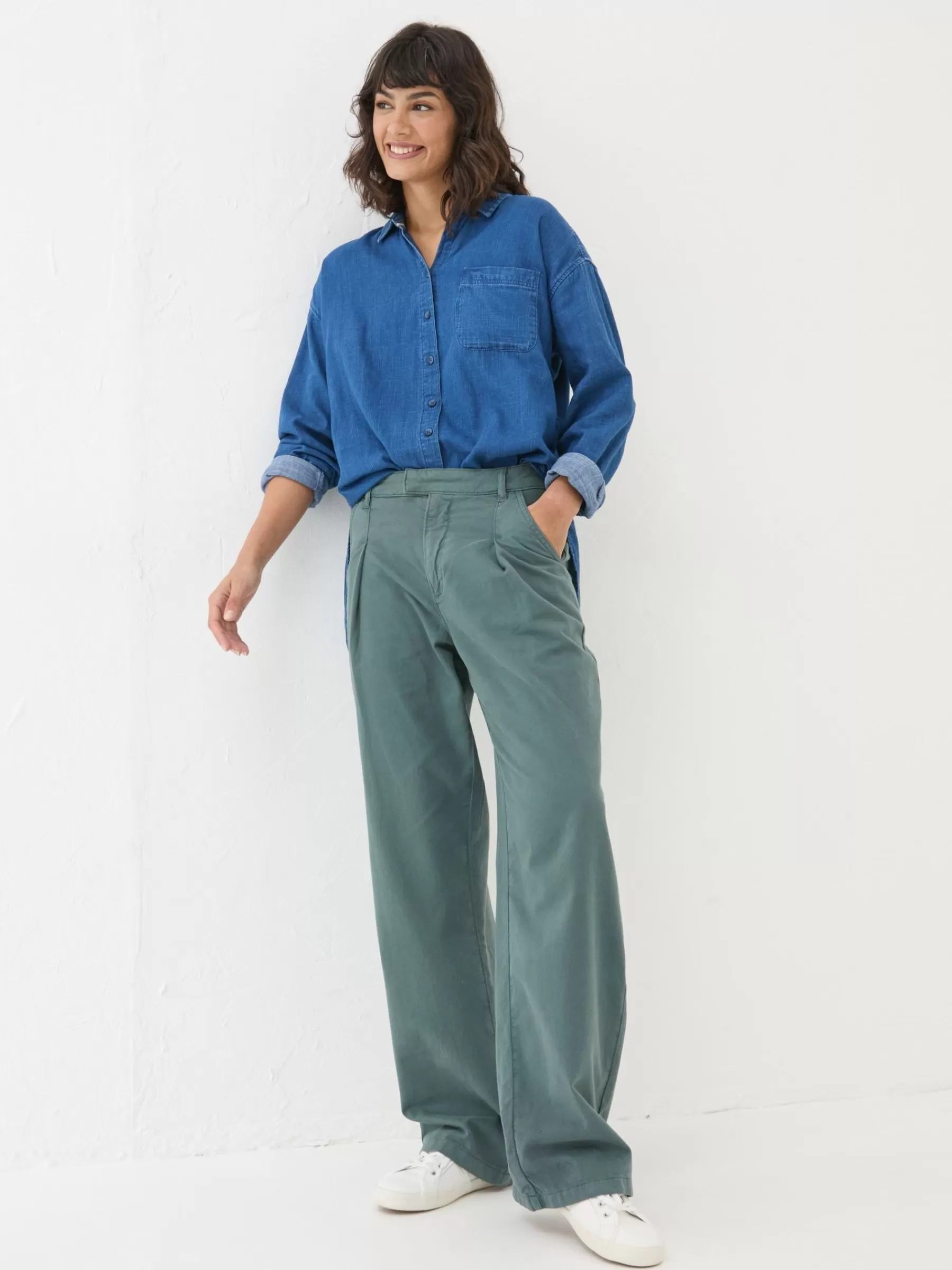 Saffron Wide Leg Twill Trousers*FatFace Best