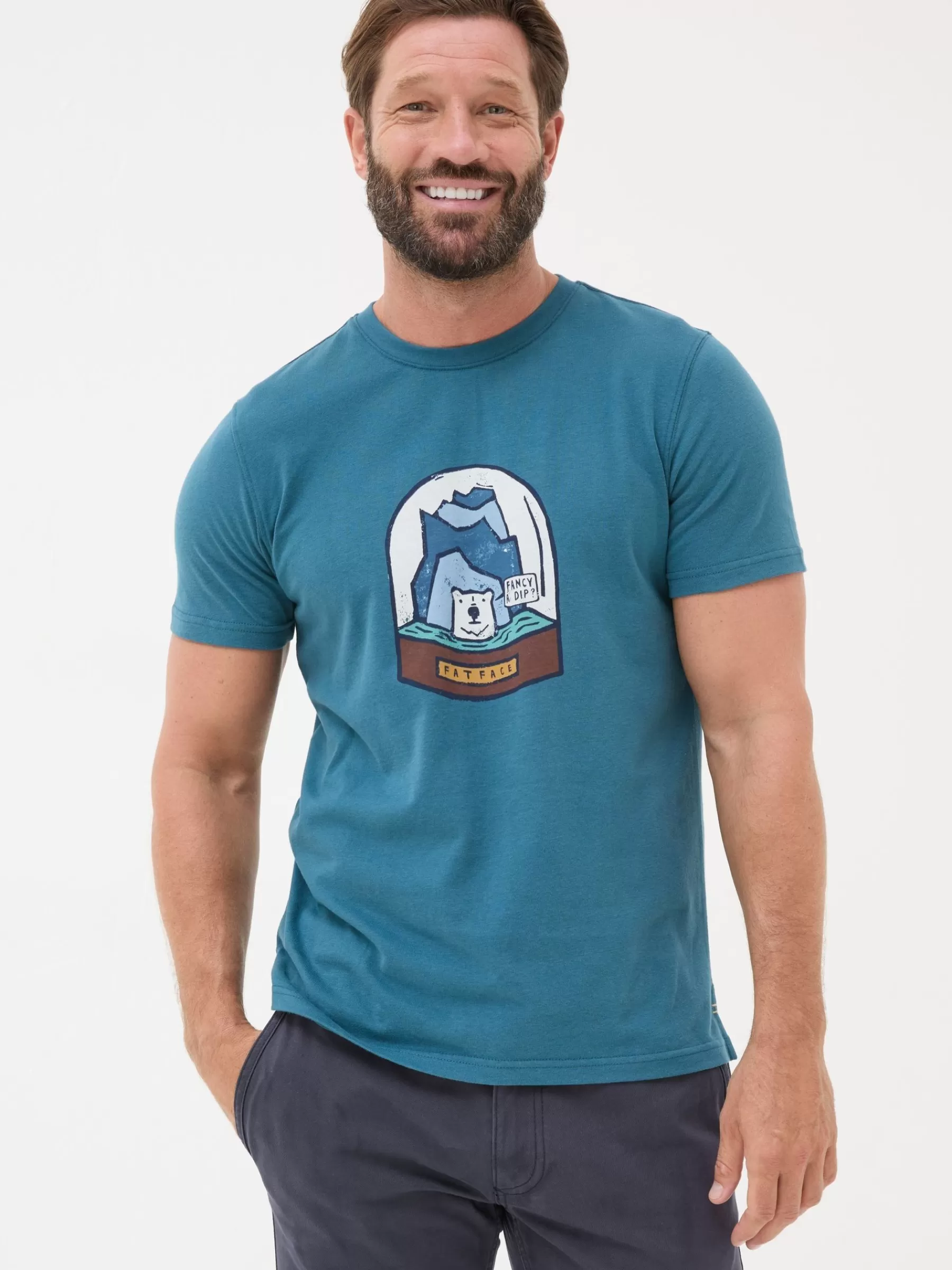 100% Cotton Bear Snow Globe T-Shirt*FatFace Store