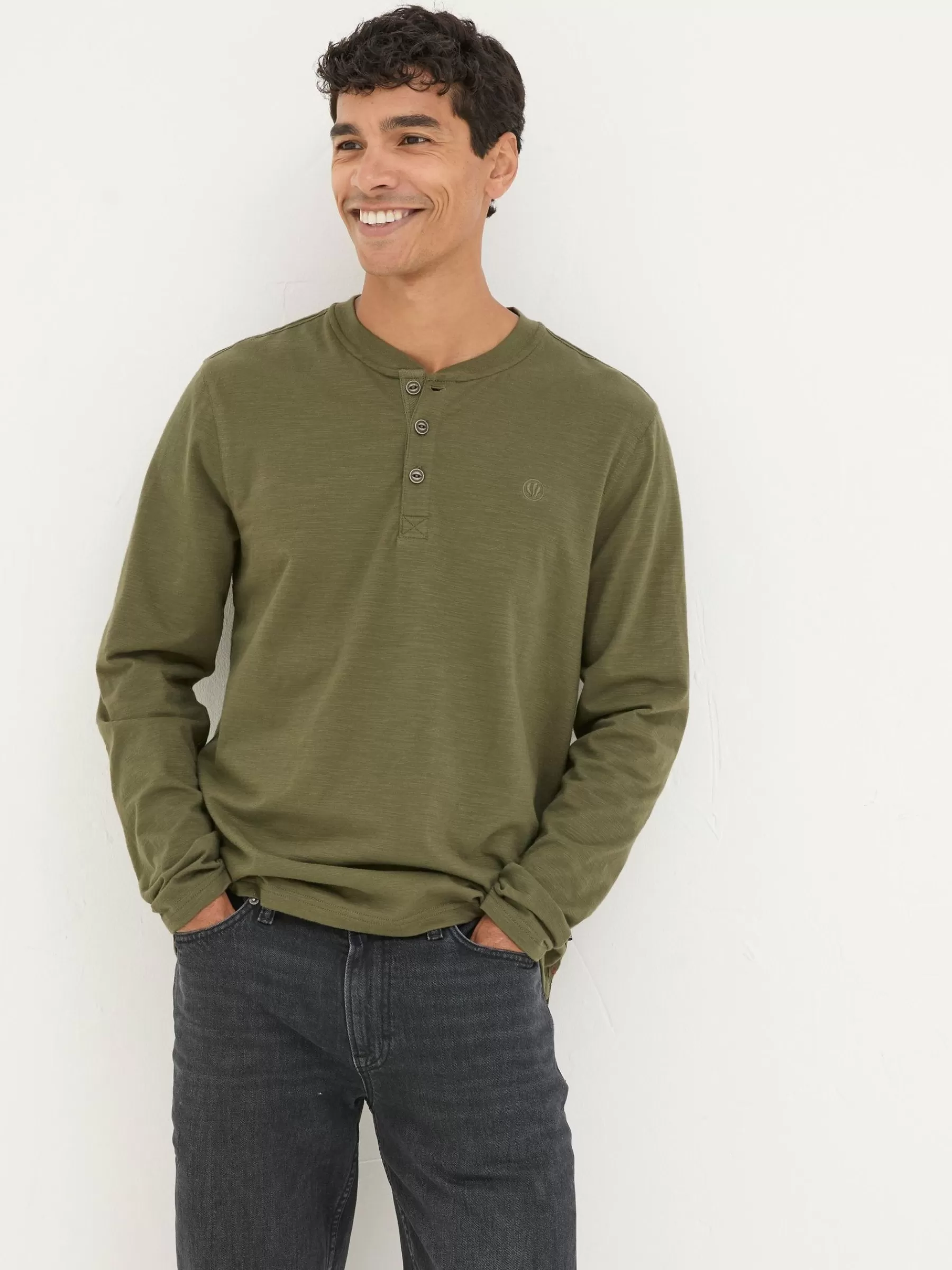 Woodside Long Sleeve Henley T Shirt*FatFace Sale